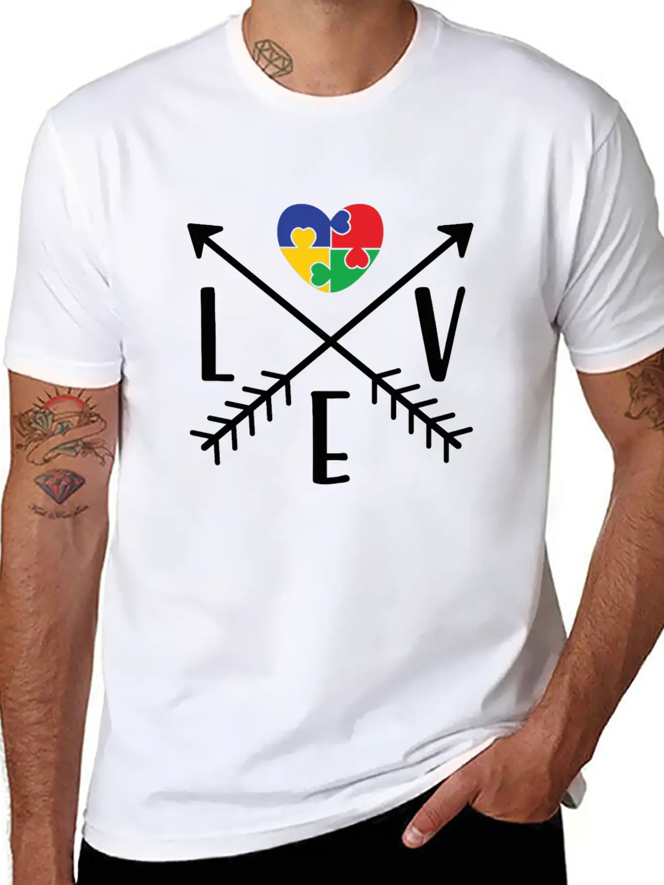 Love Arrows Essential Cotton Tee For Daily Outfits ¨C Unisex Style