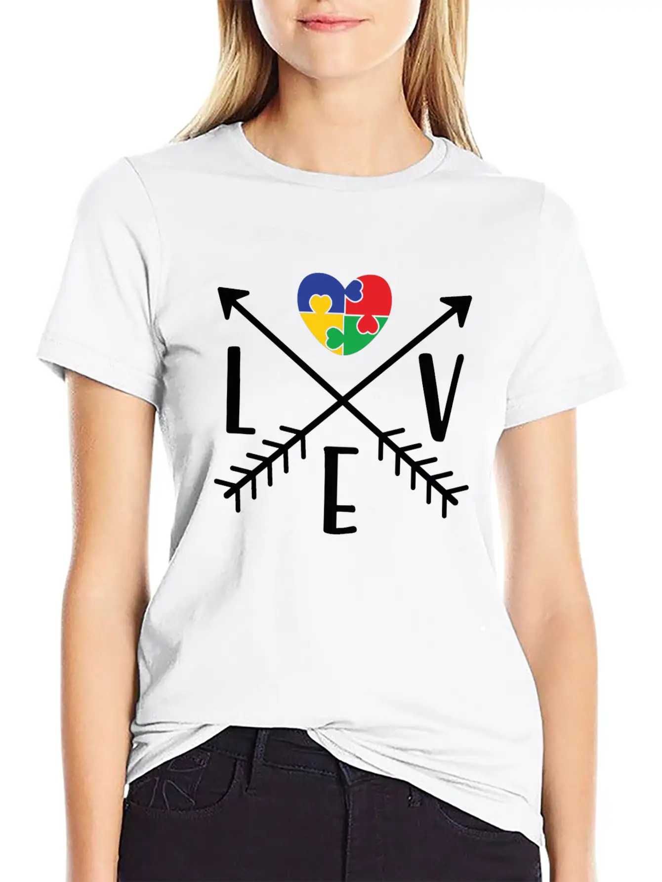 Love Arrows Essential Cotton Tee For Daily Outfits ¨C Unisex Style