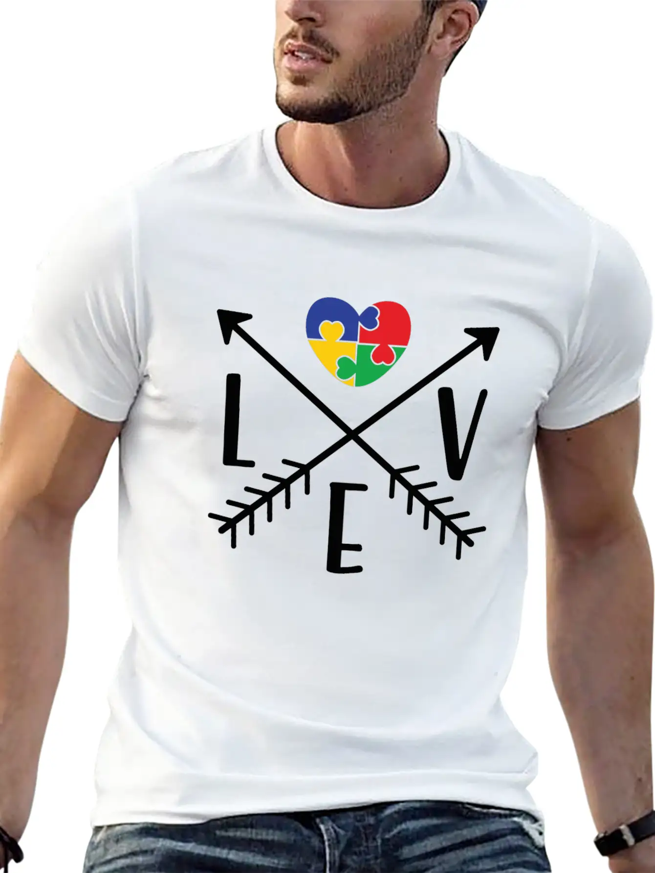 Love Arrows Essential Cotton Tee For Daily Outfits ¨C Unisex Style