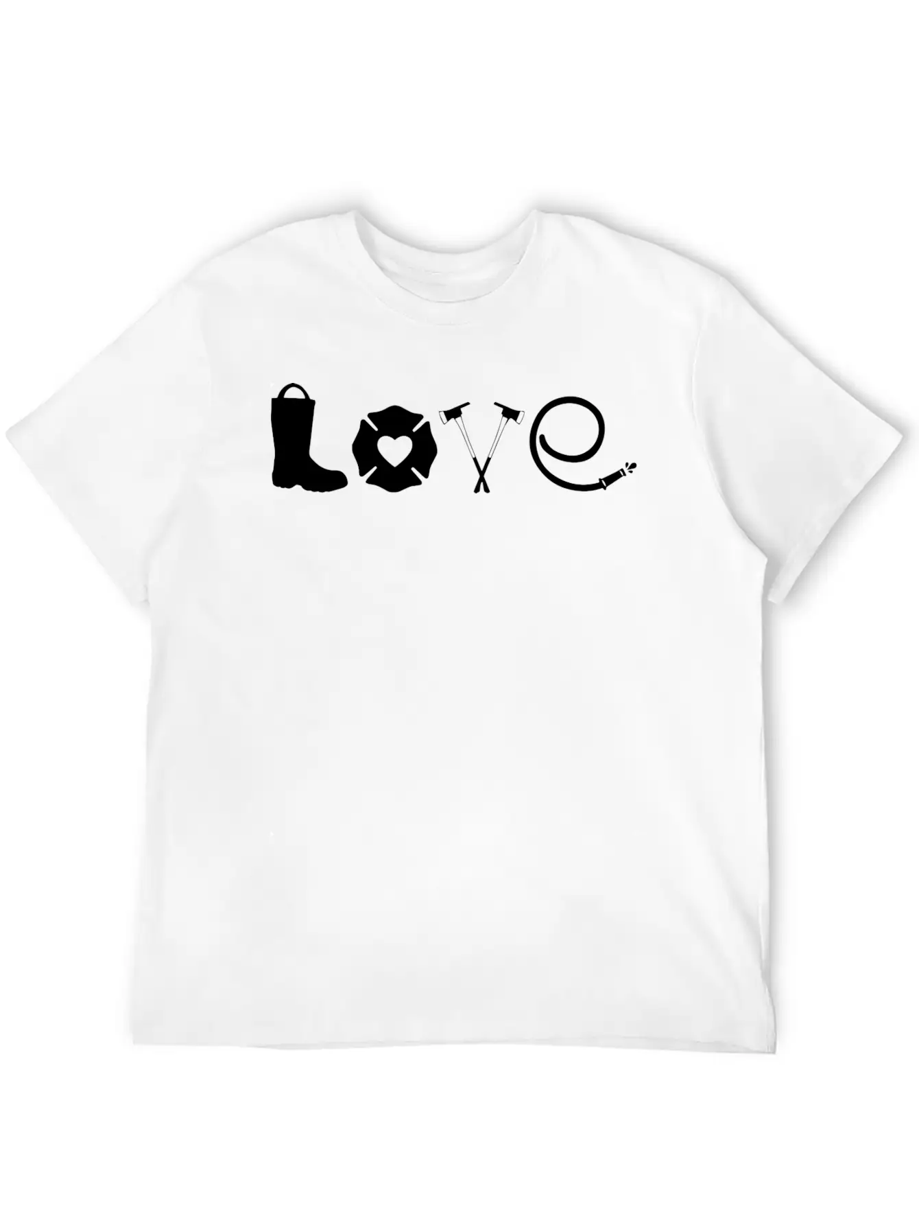 Love Firefighter Firemen For Fire Department Basic Graphic T-Shirt ¨C Daily Comfort In Soft Cotton