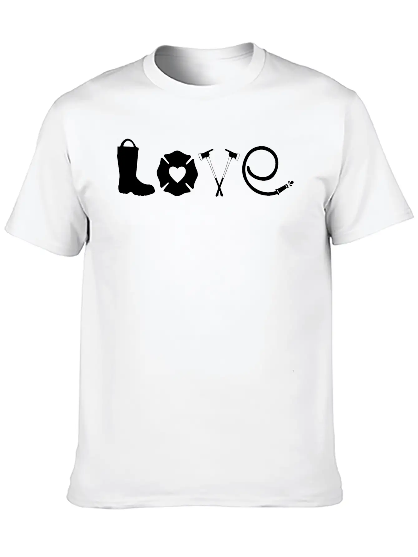 Love Firefighter Firemen For Fire Department Basic Graphic T-Shirt ¨C Daily Comfort In Soft Cotton