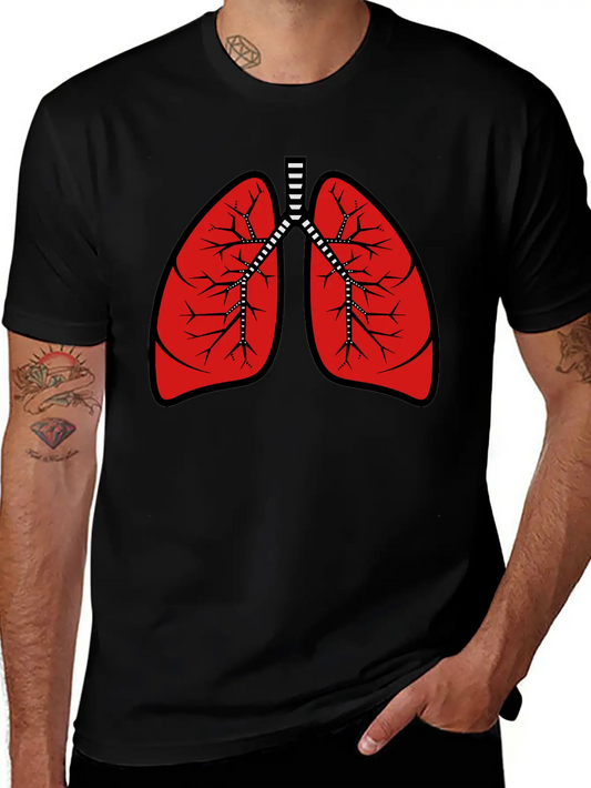 Lungs Basic Graphic T-Shirt ¨C Daily Comfort In Soft Cotton