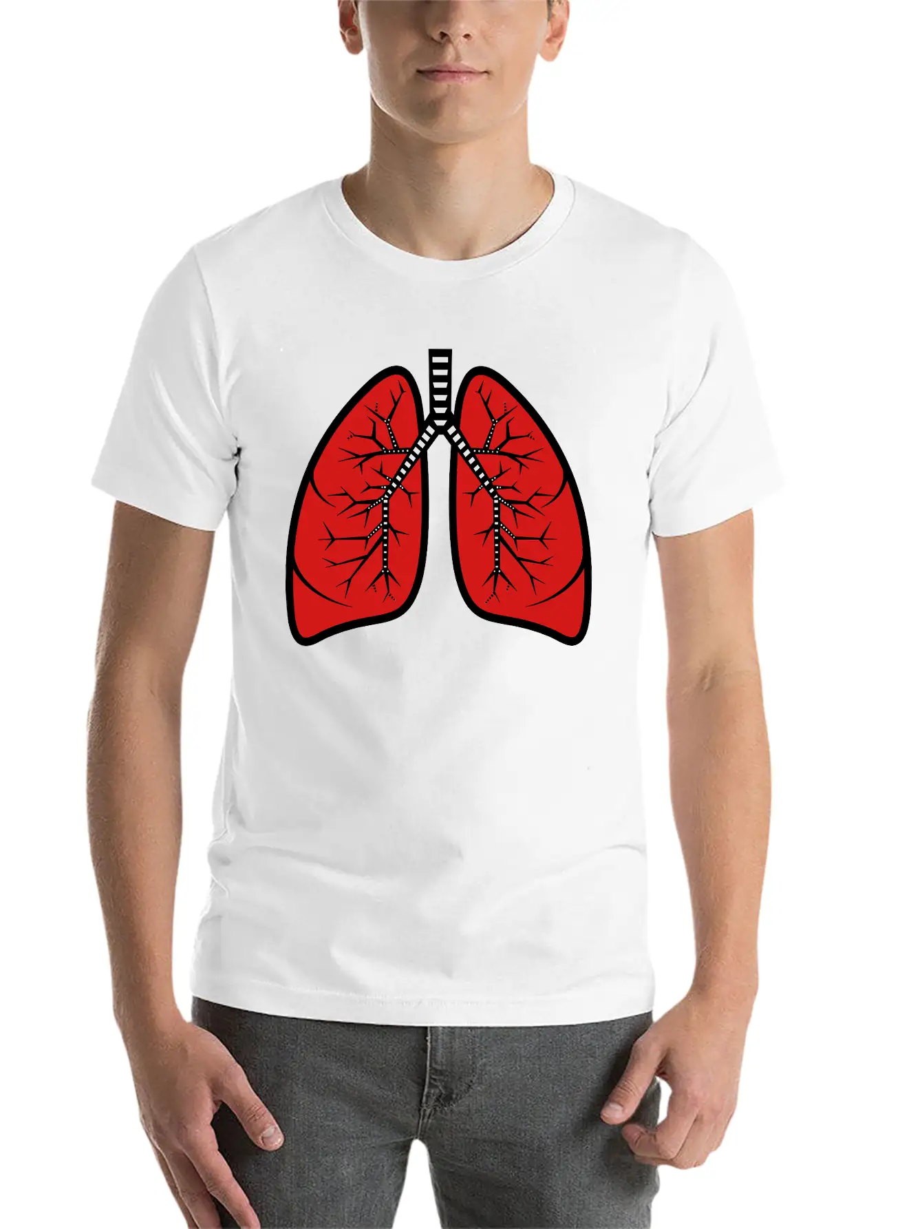 Lungs Basic Graphic T-Shirt ¨C Daily Comfort In Soft Cotton