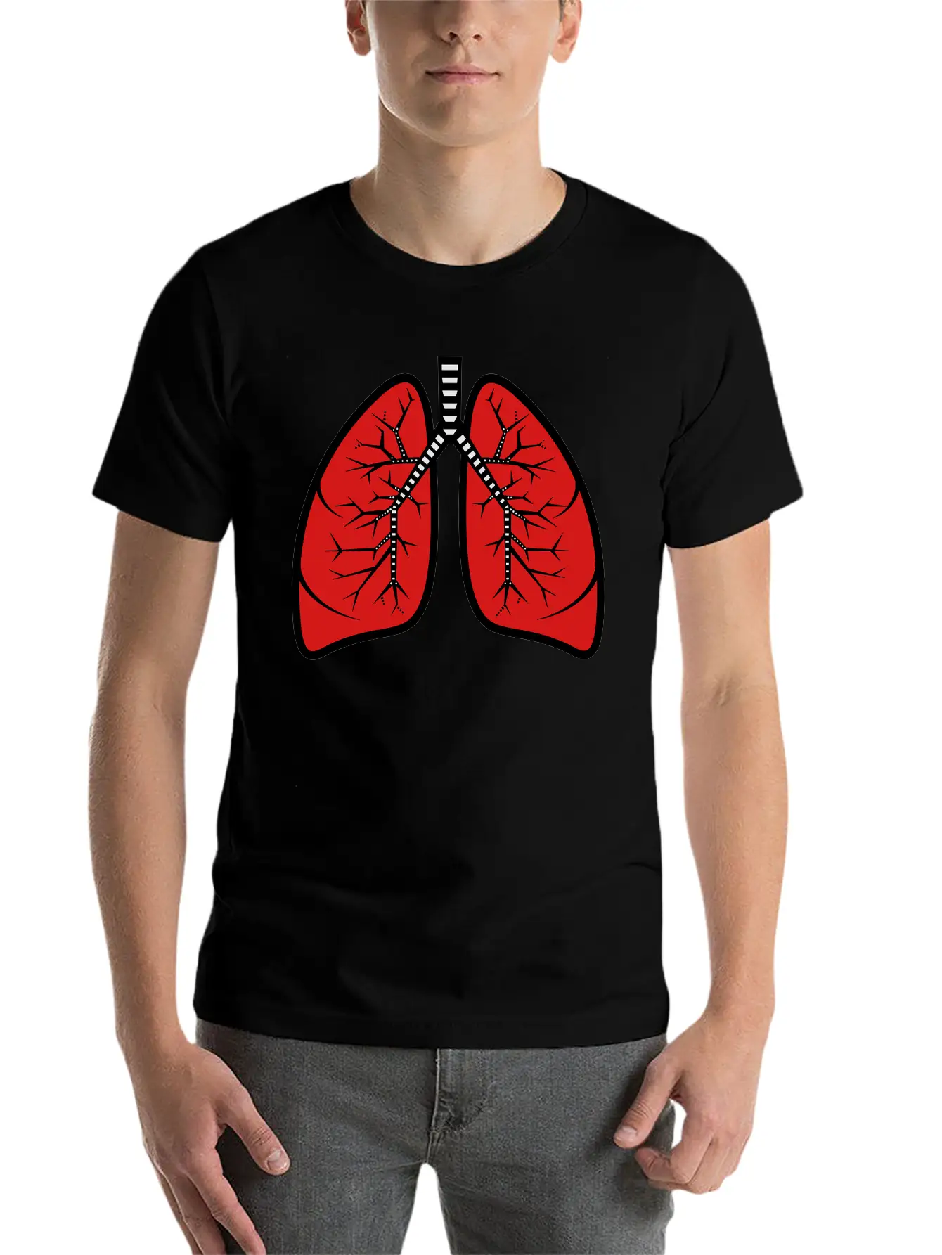 Lungs Basic Graphic T-Shirt ¨C Daily Comfort In Soft Cotton
