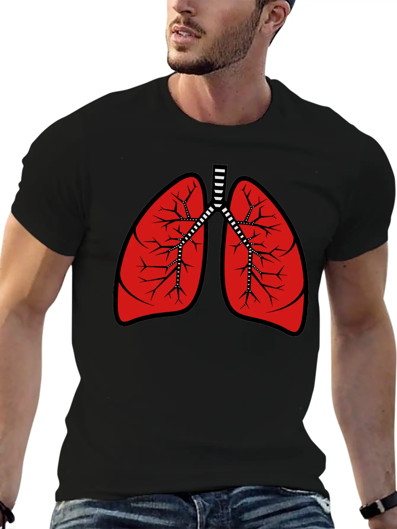 Lungs Basic Graphic T-Shirt ¨C Daily Comfort In Soft Cotton
