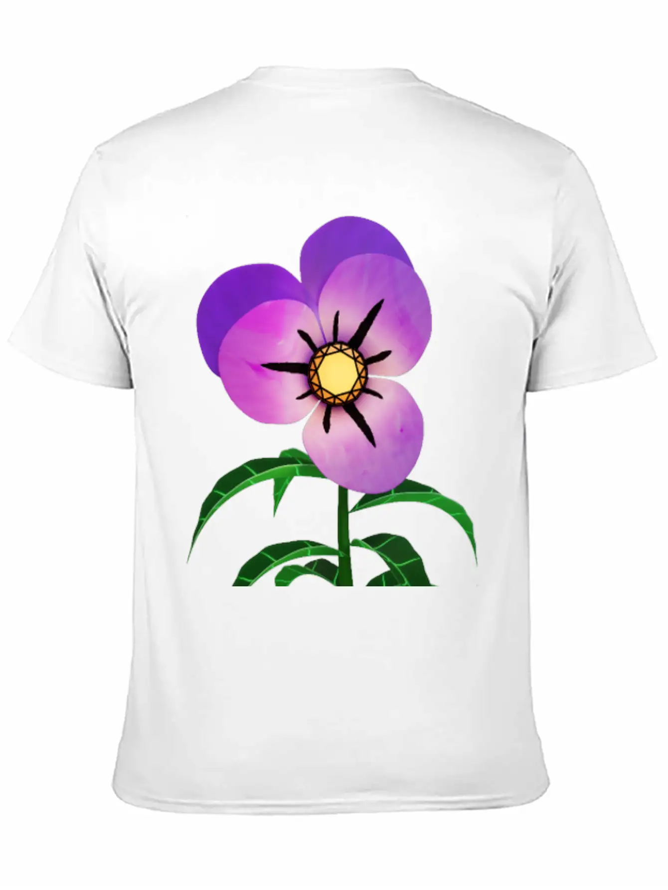 Magic Violet Flower Essential Cotton Tee For Daily Outfits ¨C Unisex Style