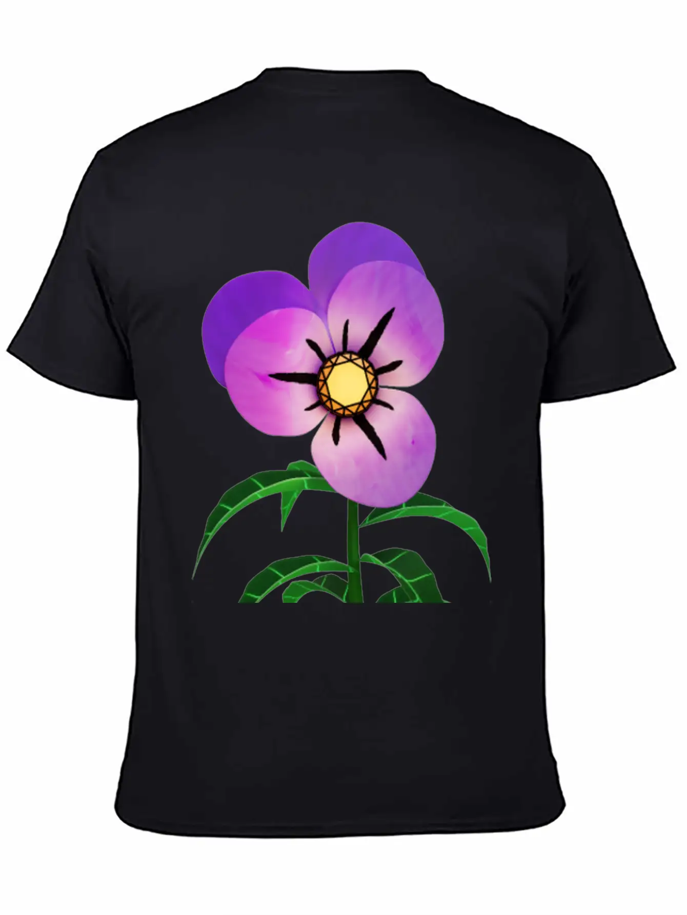 Magic Violet Flower Essential Cotton Tee For Daily Outfits ¨C Unisex Style
