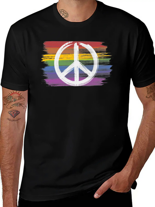 Make Peace Not War - Peace Sign Logo Basic Graphic T-Shirt ¨C Daily Comfort In Soft Cotton