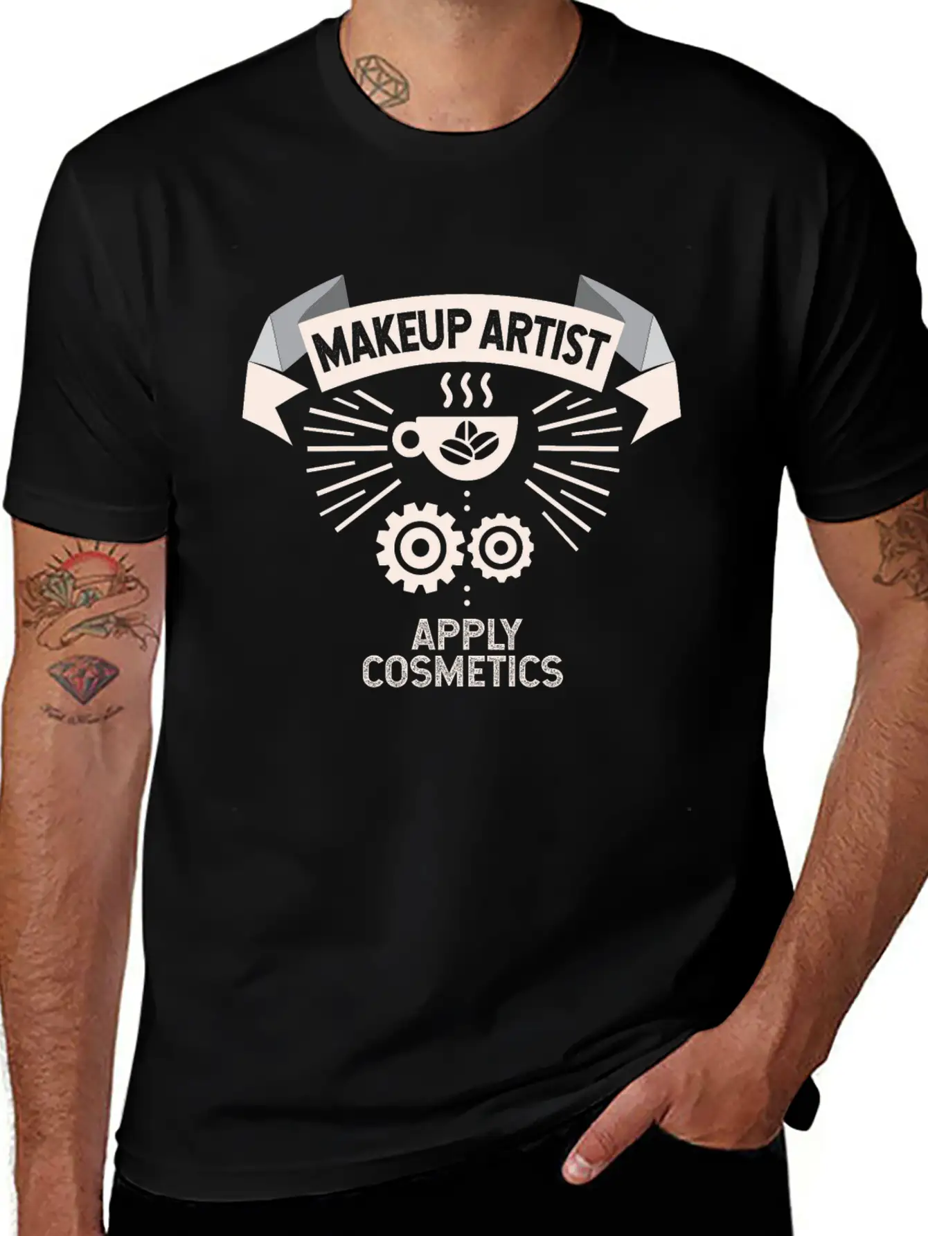 Makeup Artist Apply Cosmetics Basic Graphic T-Shirt ¨C Daily Comfort In Soft Cotton