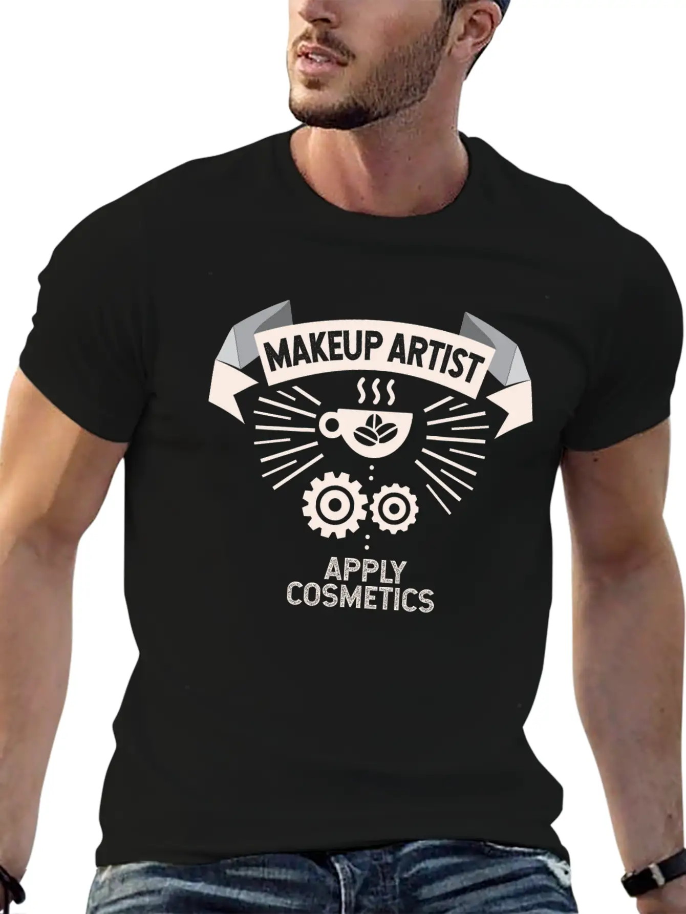 Makeup Artist Apply Cosmetics Basic Graphic T-Shirt ¨C Daily Comfort In Soft Cotton