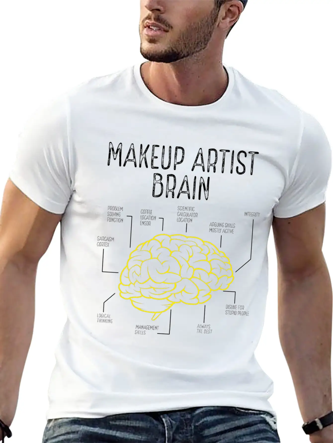 Makeup Artist Make Up Artist Must Haves Brushes Basic Graphic T-Shirt ¨C Daily Comfort In Soft Cotton