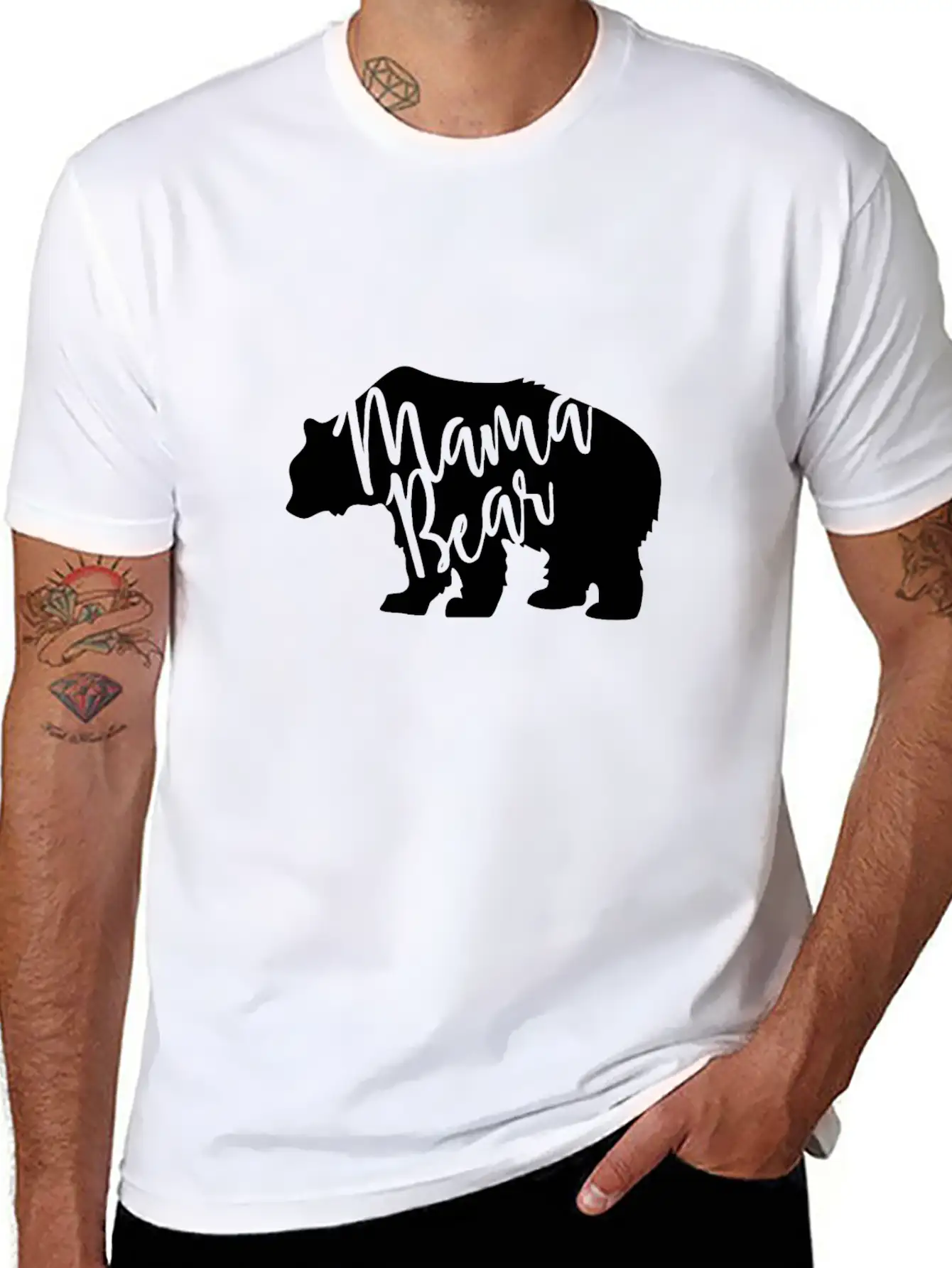 Mama Bear Essential Cotton Tee For Daily Outfits ¨C Unisex Style