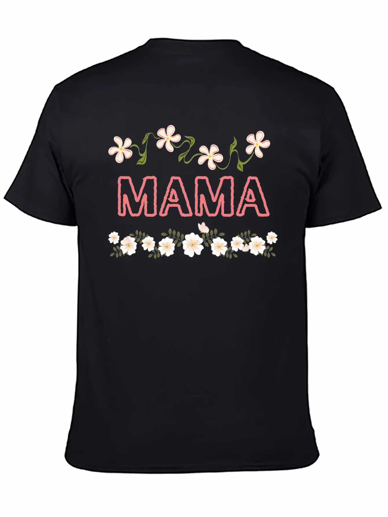 Mama Floral Design Basic Graphic T-Shirt ¨C Daily Comfort In Soft Cotton