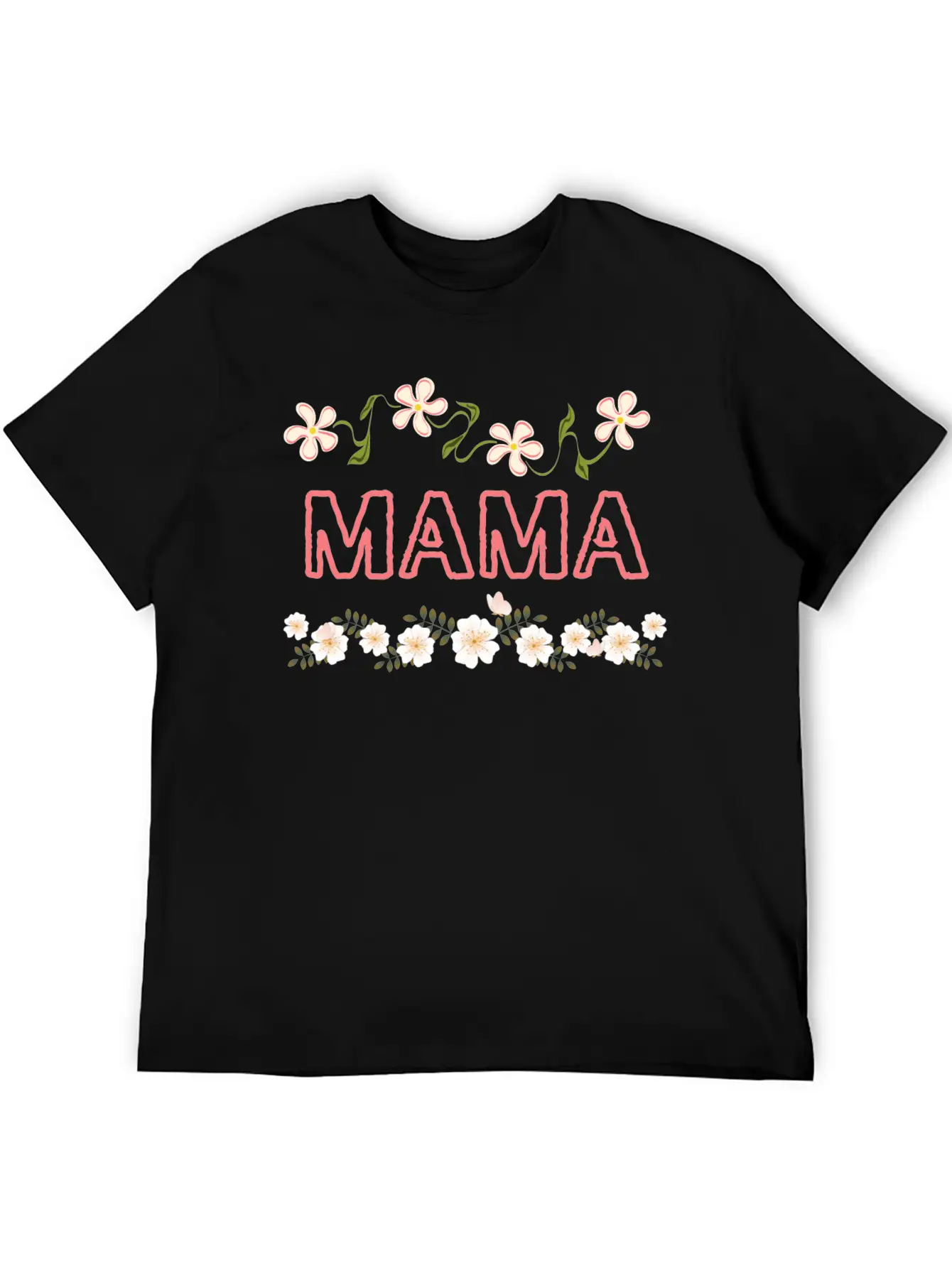 Mama Floral Design Basic Graphic T-Shirt ¨C Daily Comfort In Soft Cotton