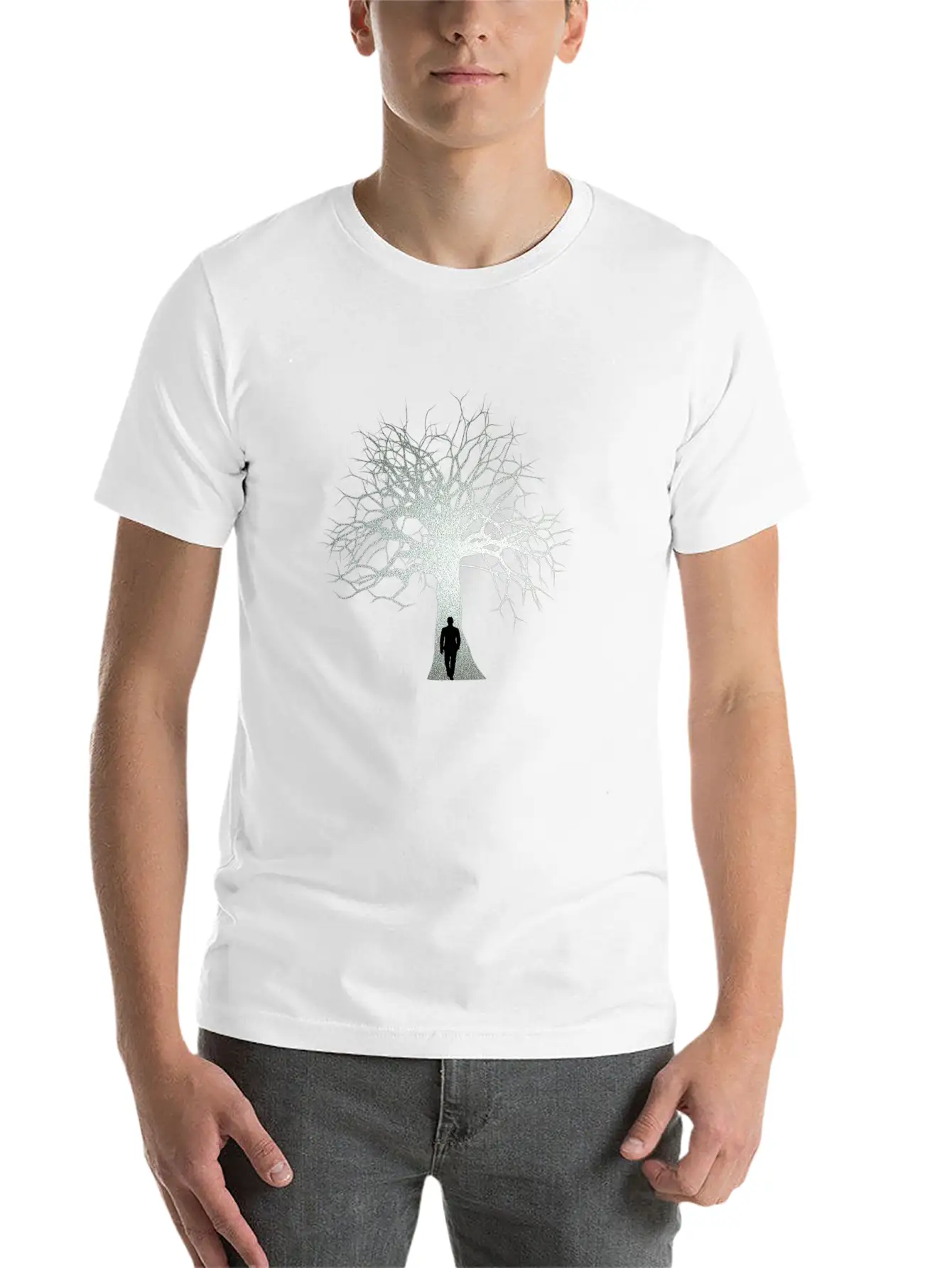 Man In A Tree Soft Cotton Short Sleeve Tee ¨C Unisex Wardrobe Staple