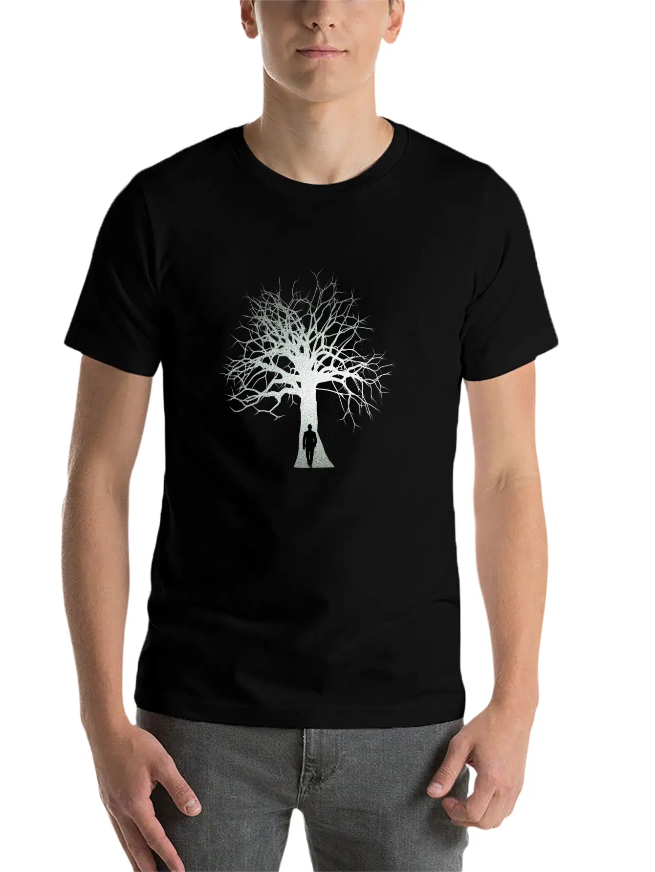 Man In A Tree Soft Cotton Short Sleeve Tee ¨C Unisex Wardrobe Staple