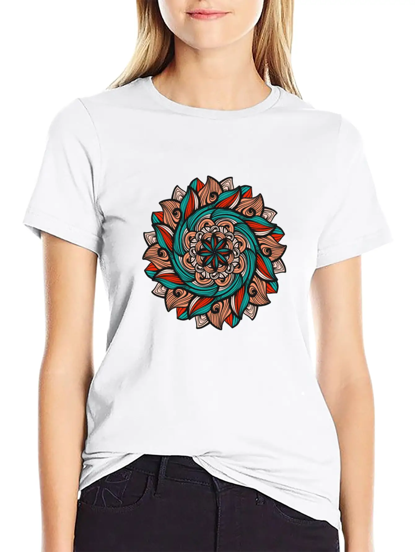 Mandala Basic Graphic T-Shirt ¨C Daily Comfort In Soft Cotton