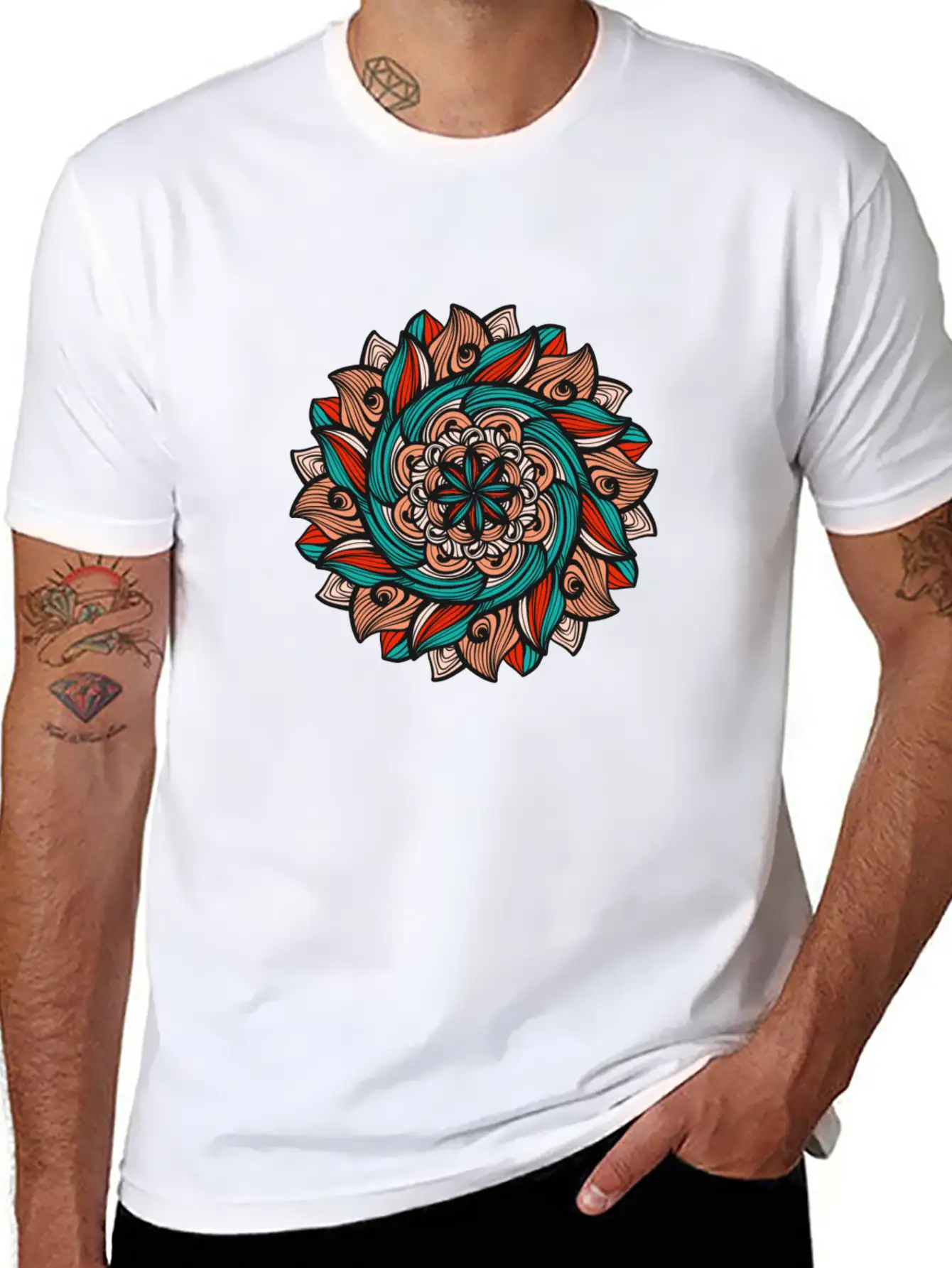 Mandala Basic Graphic T-Shirt ¨C Daily Comfort In Soft Cotton