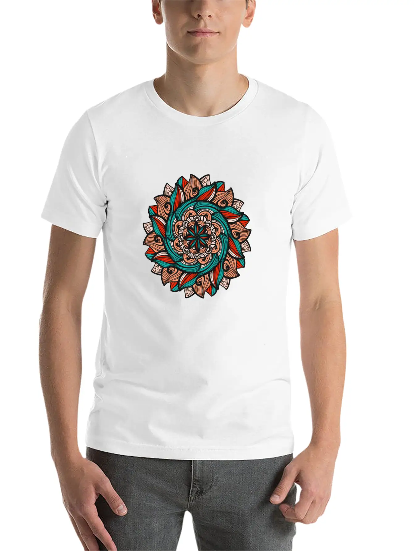 Mandala Basic Graphic T-Shirt ¨C Daily Comfort In Soft Cotton