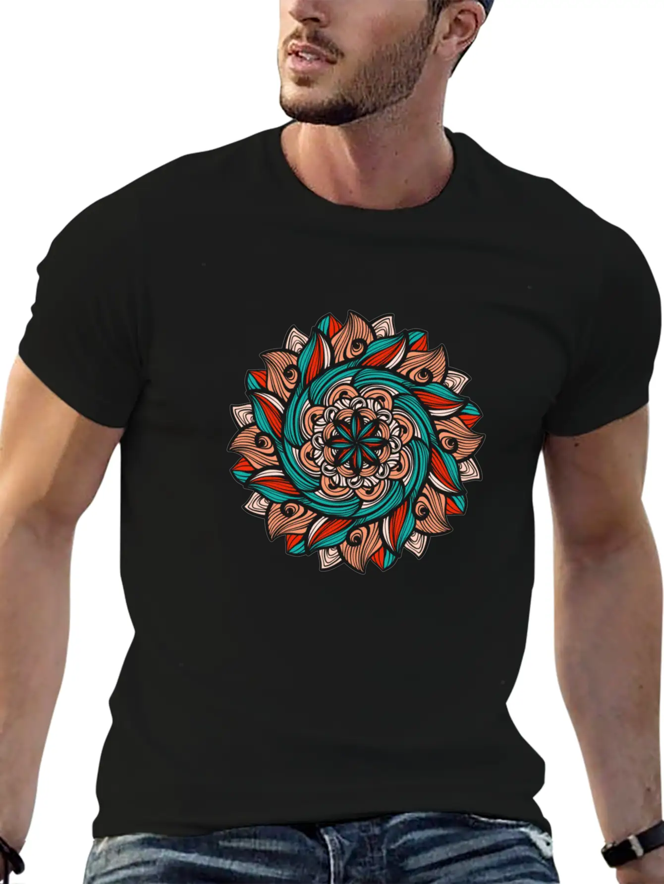 Mandala Basic Graphic T-Shirt ¨C Daily Comfort In Soft Cotton