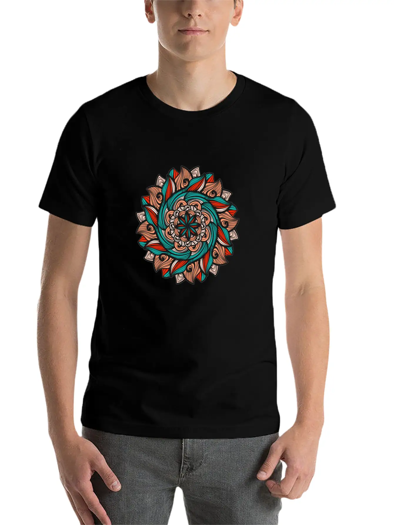 Mandala Basic Graphic T-Shirt ¨C Daily Comfort In Soft Cotton