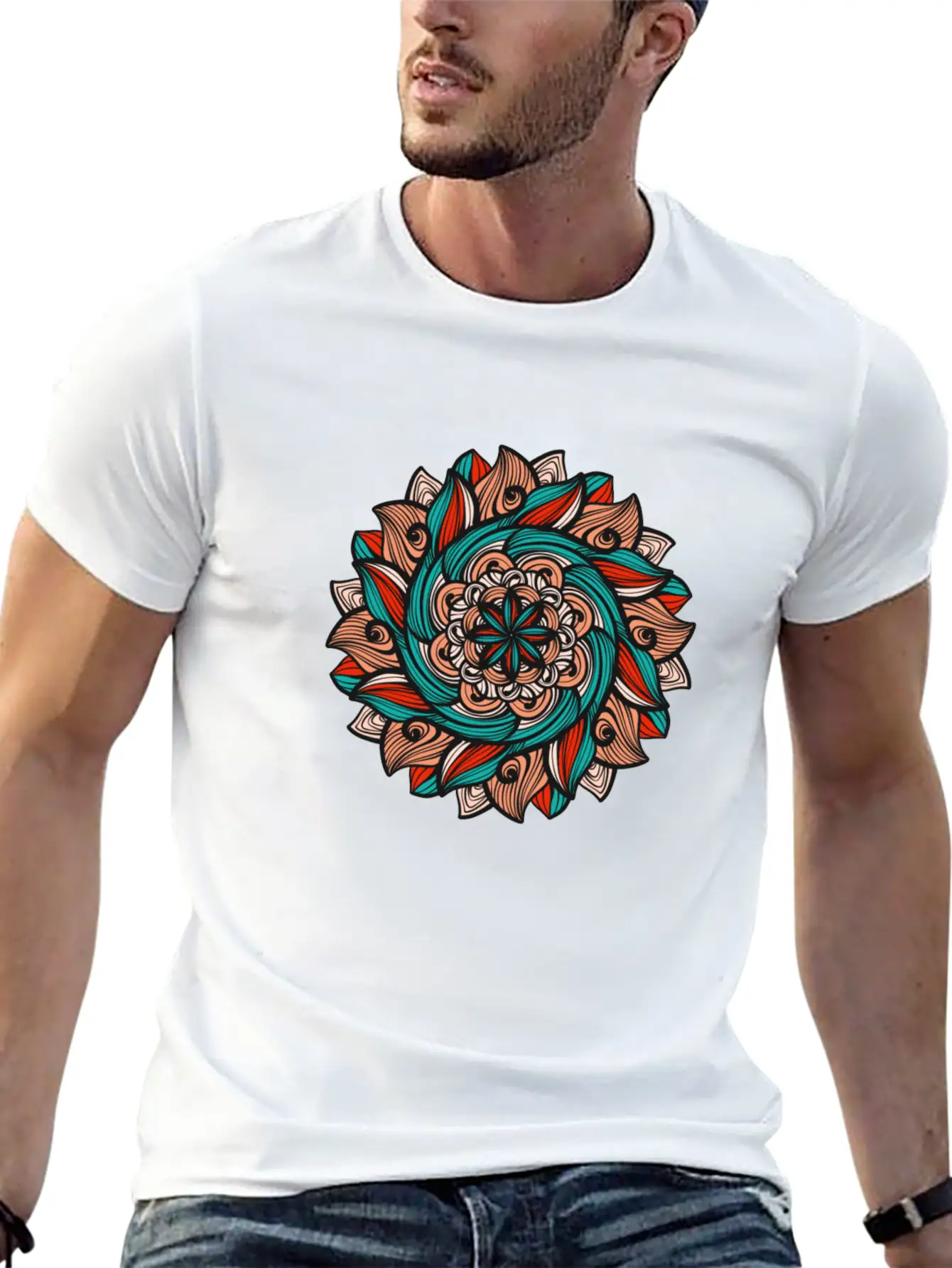 Mandala Basic Graphic T-Shirt ¨C Daily Comfort In Soft Cotton