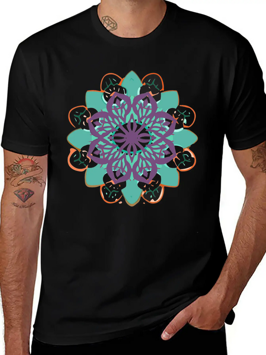 Mandala Gamut Stuffed Basic Graphic T-Shirt ¨C Daily Comfort In Soft Cotton