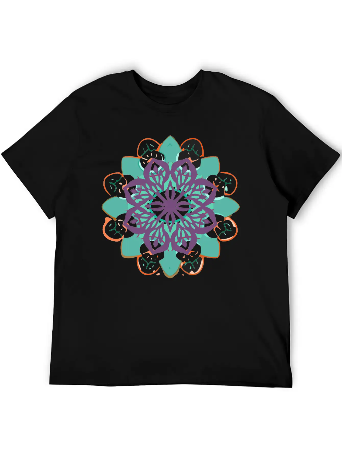 Mandala Gamut Stuffed Basic Graphic T-Shirt ¨C Daily Comfort In Soft Cotton