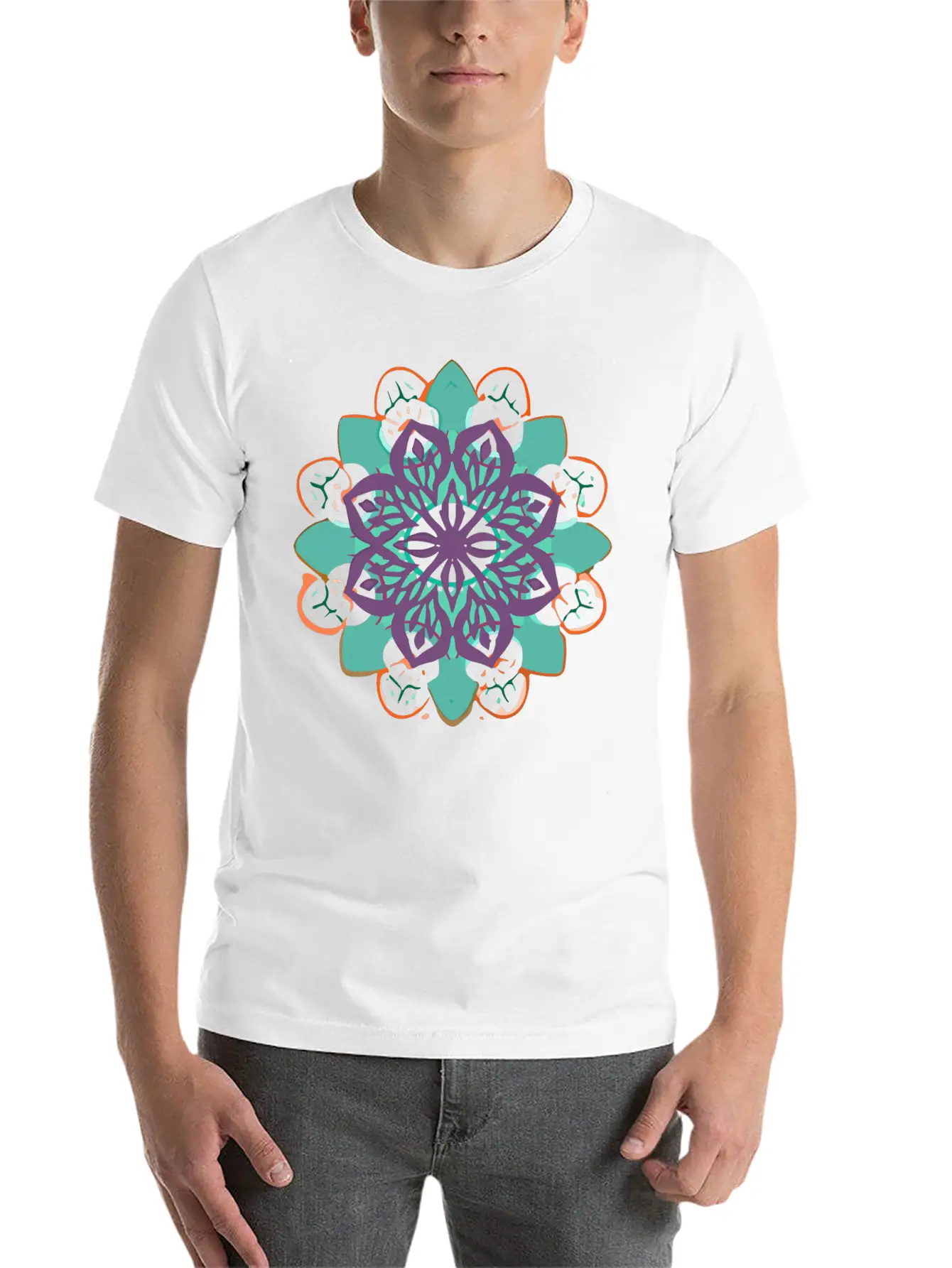 Mandala Gamut Stuffed Basic Graphic T-Shirt ¨C Daily Comfort In Soft Cotton