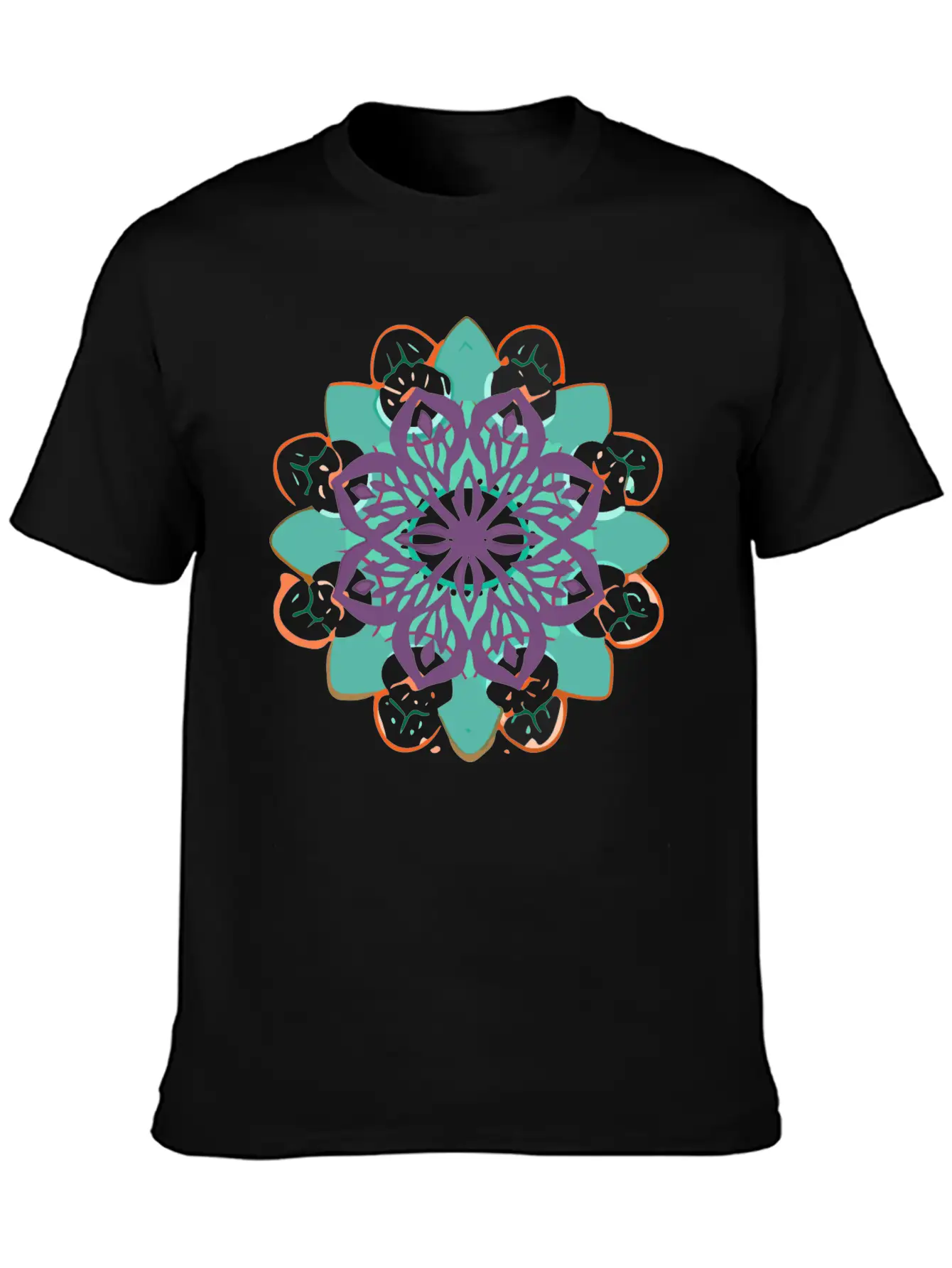 Mandala Gamut Stuffed Basic Graphic T-Shirt ¨C Daily Comfort In Soft Cotton