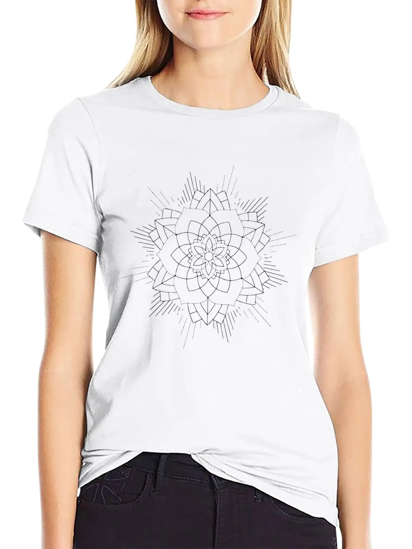 Mandala Oldschool MANDALA Ink Tattoo Newschool Mod Essential Cotton Tee For Daily Outfits ¨C Unisex Style