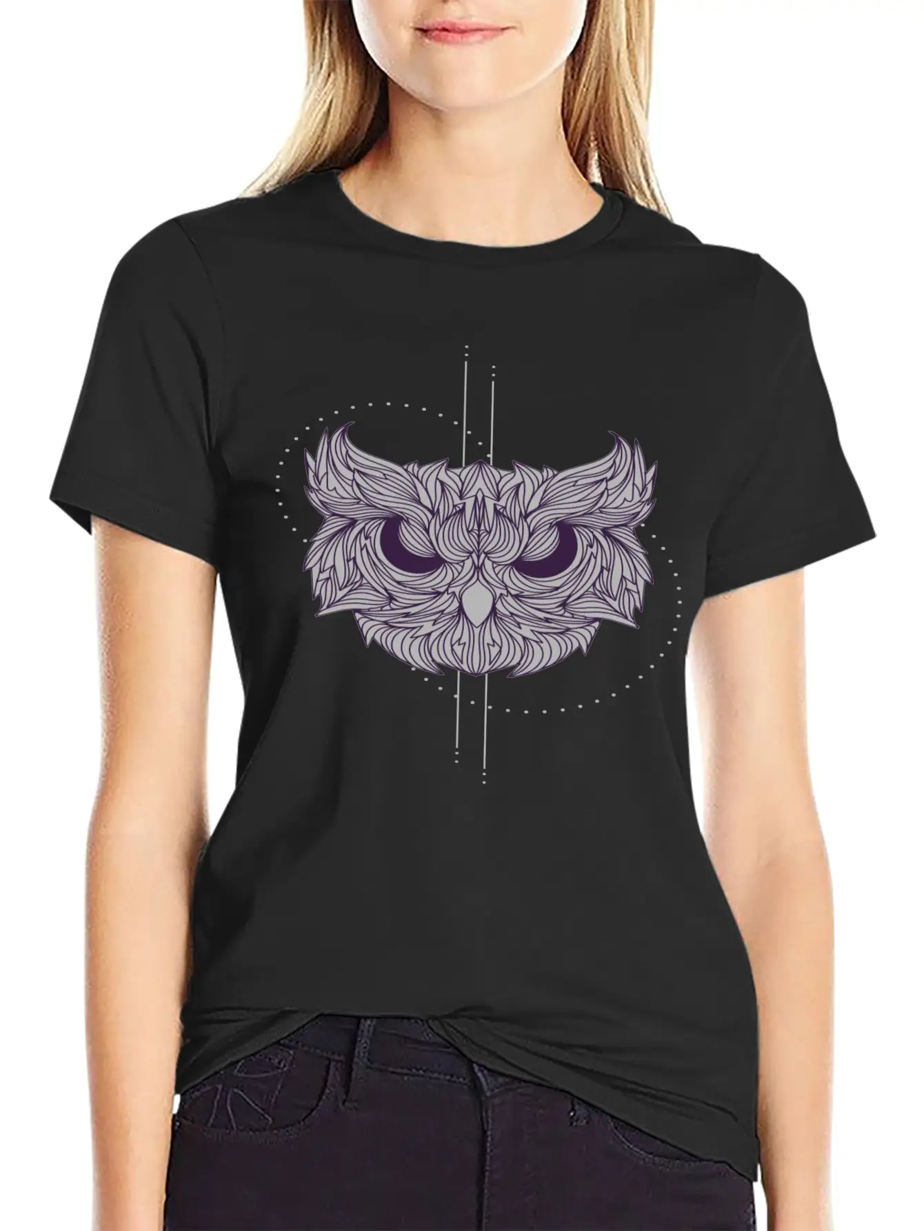 Mandala Owl Design - Owl Basic Graphic T-Shirt ¨C Daily Comfort In Soft Cotton