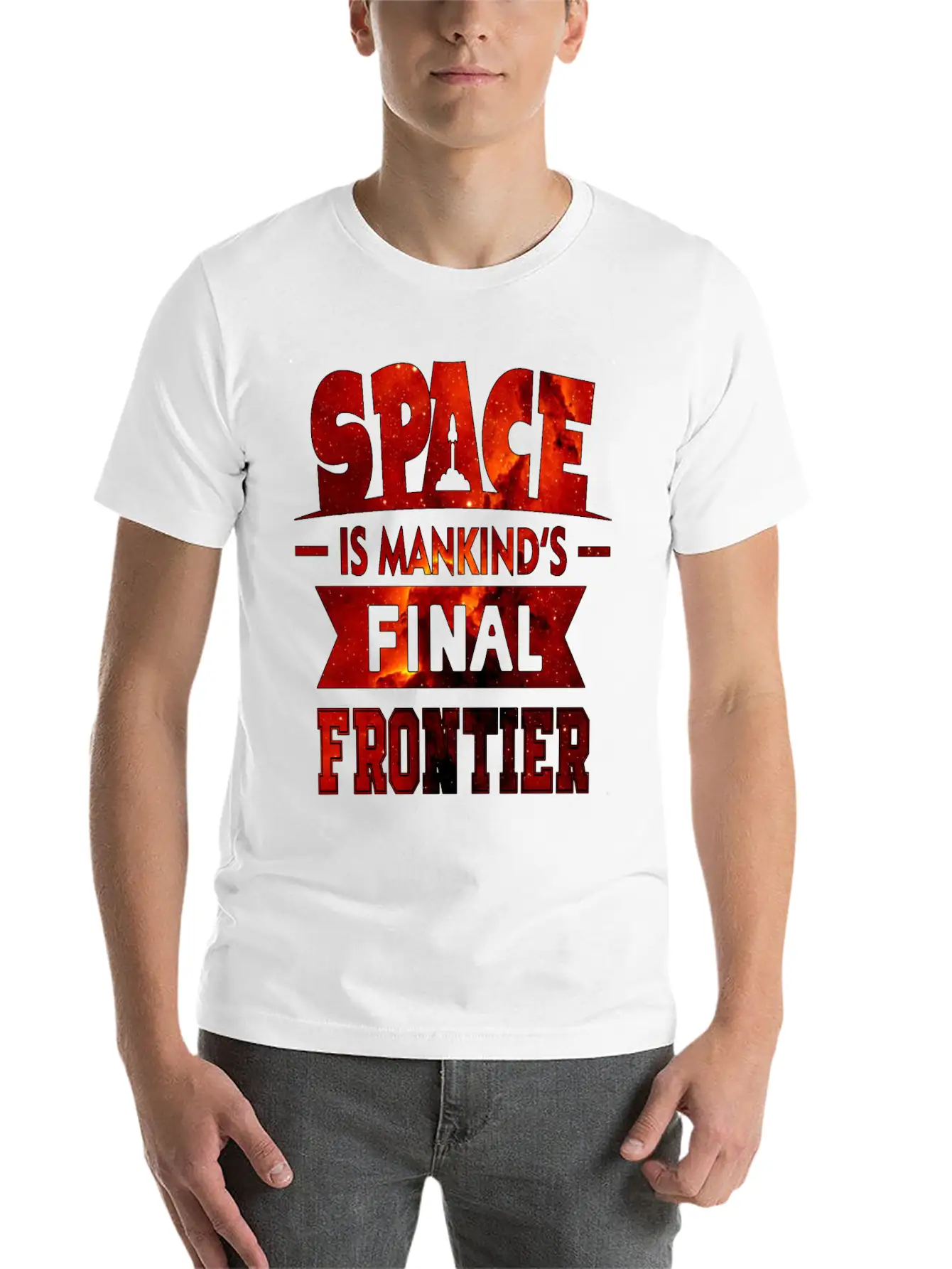 Mankind S Final Frontier- Astronauts -Total Basics Essential Cotton Tee For Daily Outfits ¨C Unisex Style