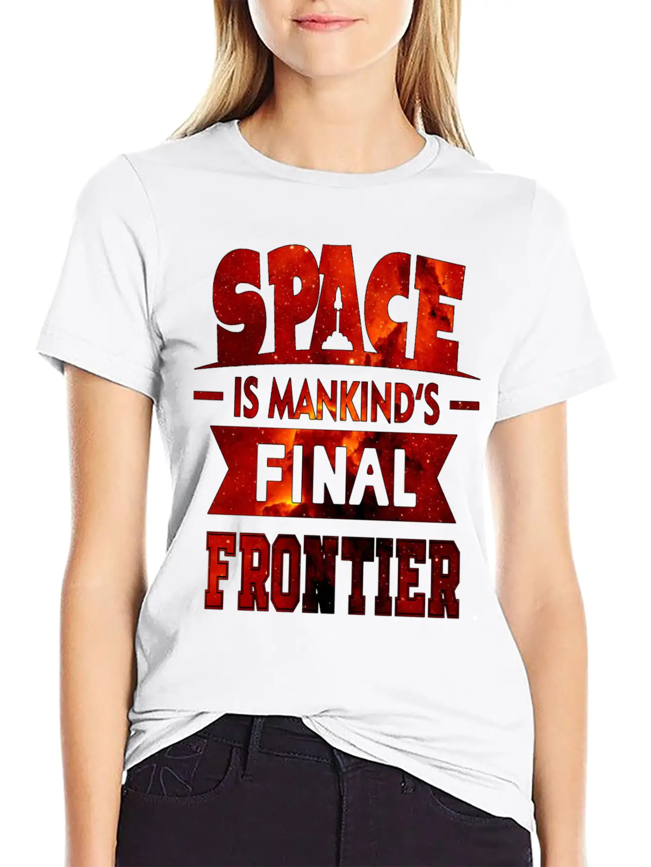 Mankind S Final Frontier- Astronauts -Total Basics Essential Cotton Tee For Daily Outfits ¨C Unisex Style