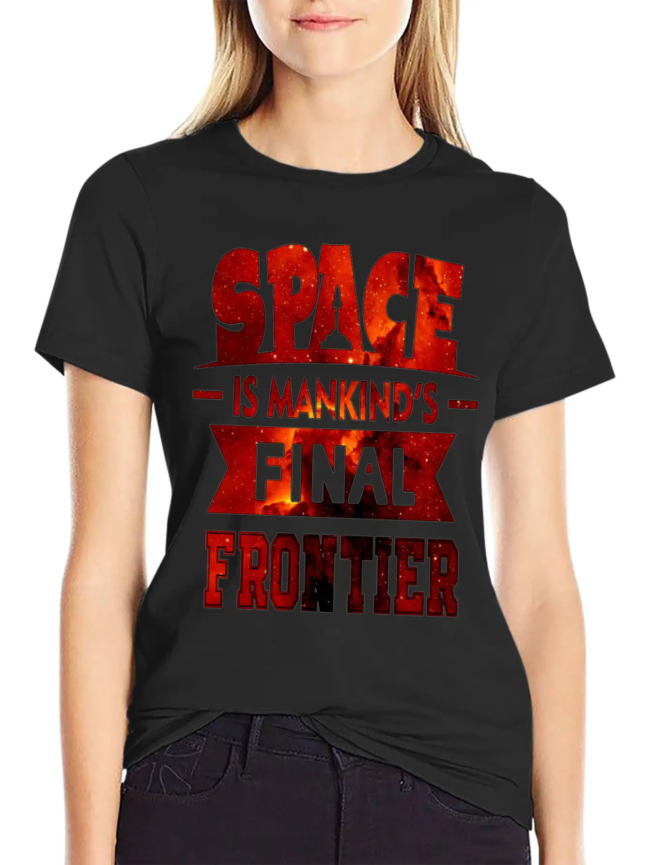 Mankind S Final Frontier- Astronauts -Total Basics Essential Cotton Tee For Daily Outfits ¨C Unisex Style