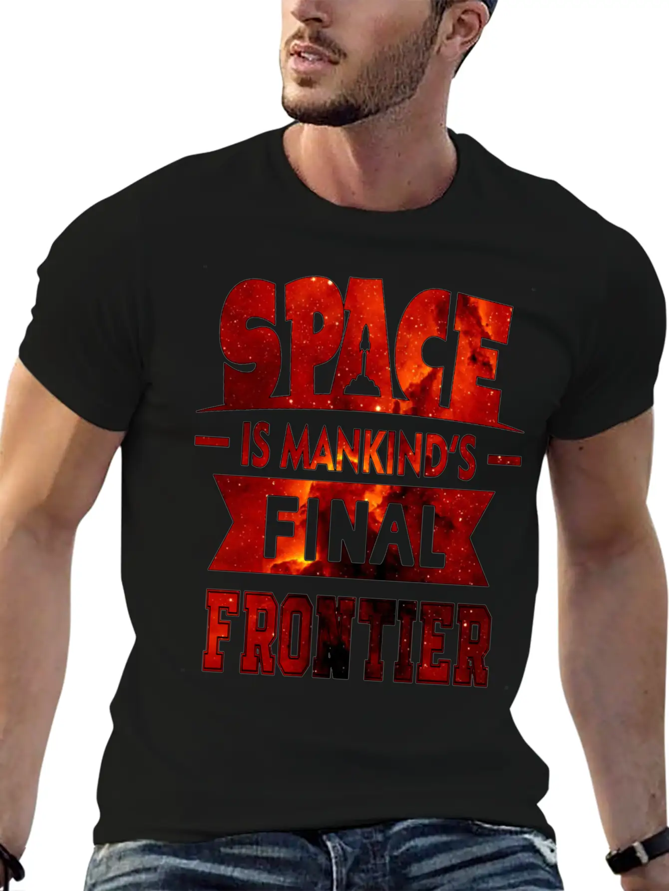 Mankind S Final Frontier- Astronauts -Total Basics Essential Cotton Tee For Daily Outfits ¨C Unisex Style