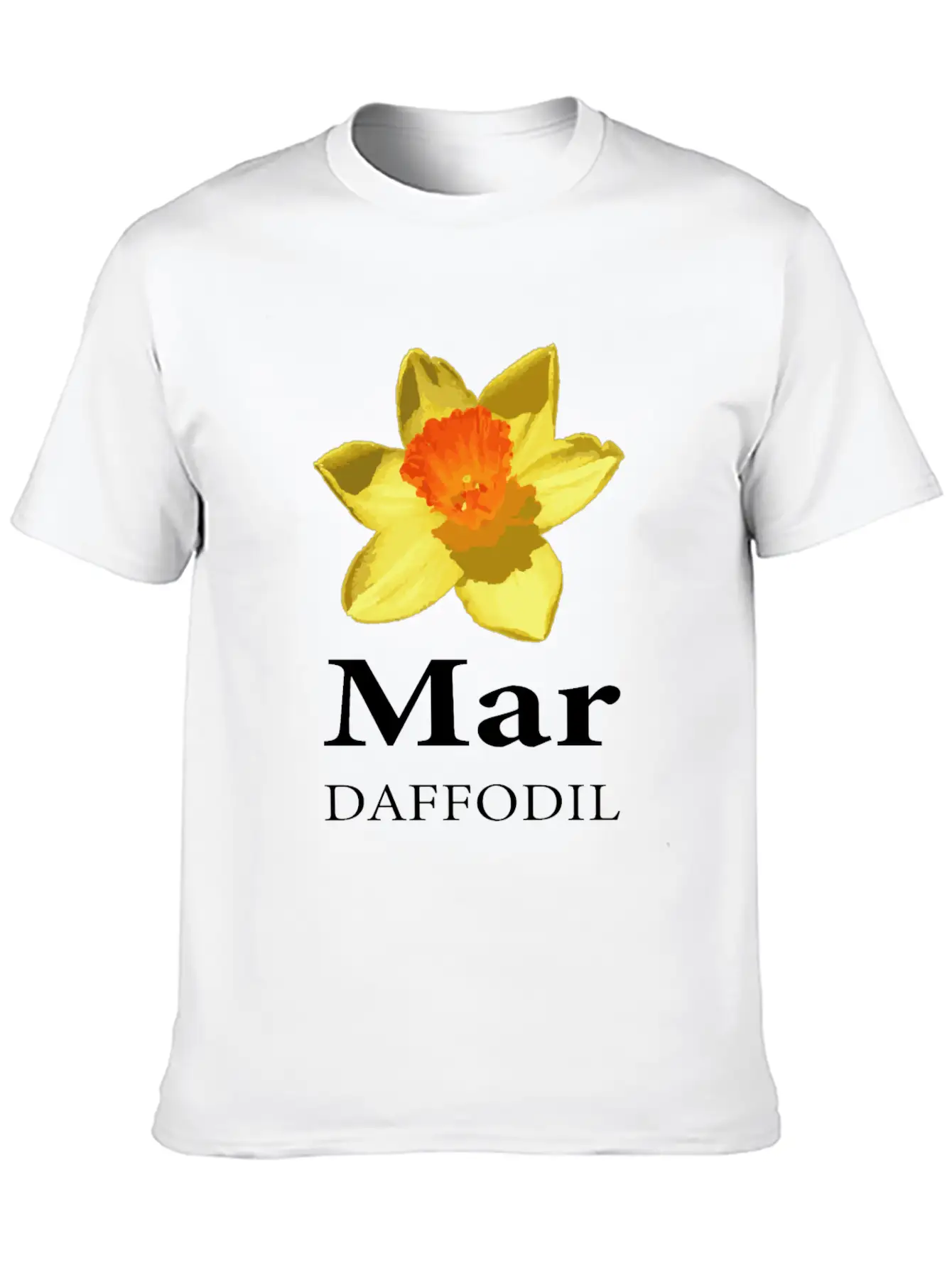 March Daffodil Flower Shop Owner Gift Essential Cotton Tee For Daily Outfits ¨C Unisex Style