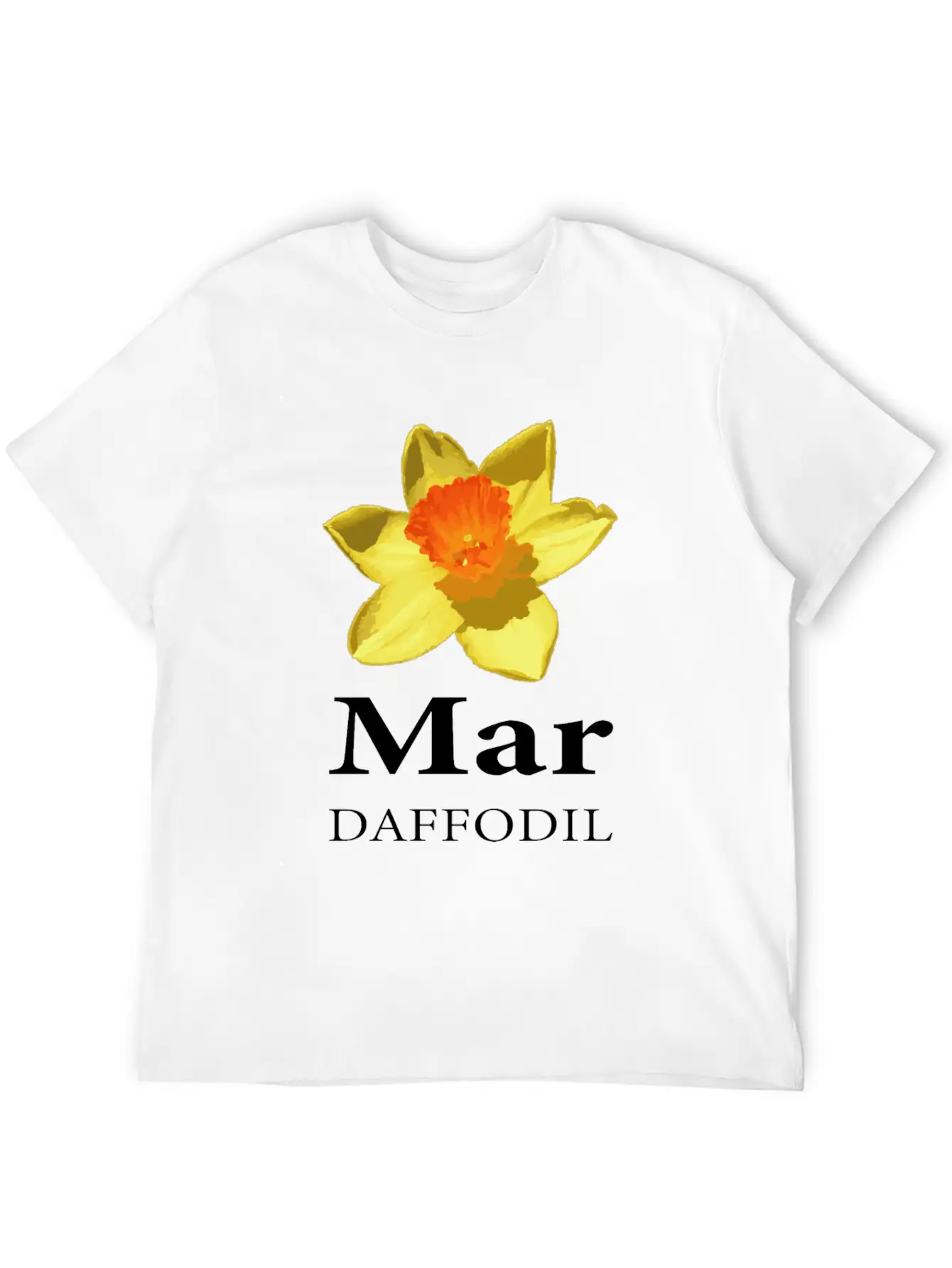 March Daffodil Flower Shop Owner Gift Essential Cotton Tee For Daily Outfits ¨C Unisex Style