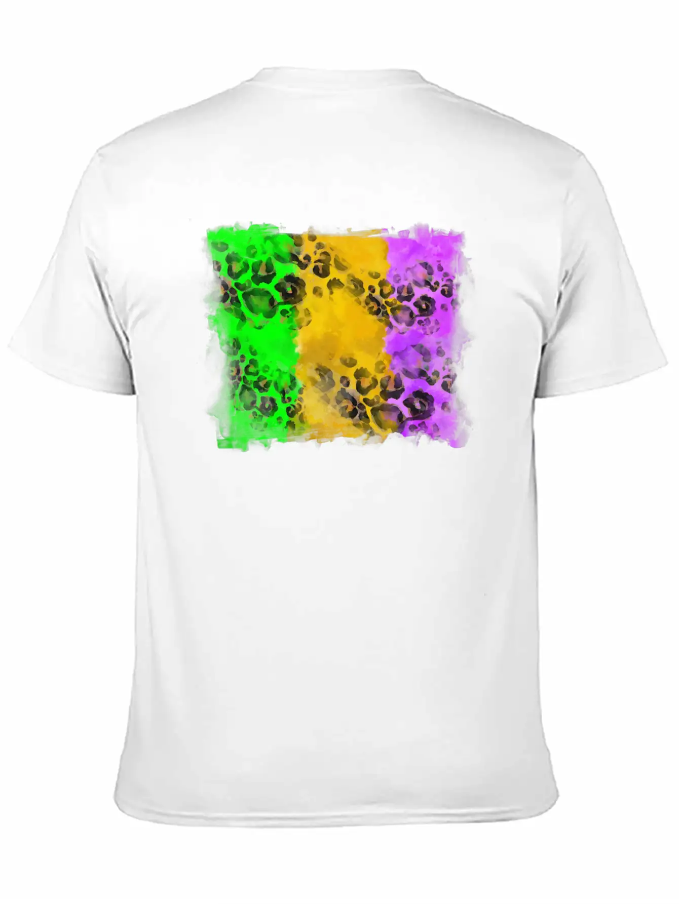 Mardi Gras Leopard Flag Essential Cotton Tee For Daily Outfits ¨C Unisex Style