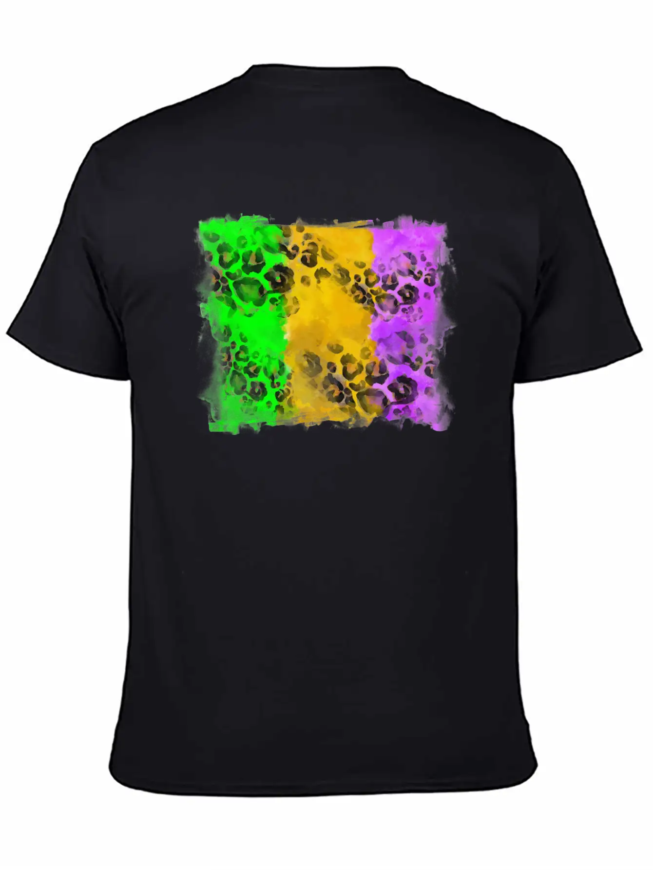 Mardi Gras Leopard Flag Essential Cotton Tee For Daily Outfits ¨C Unisex Style