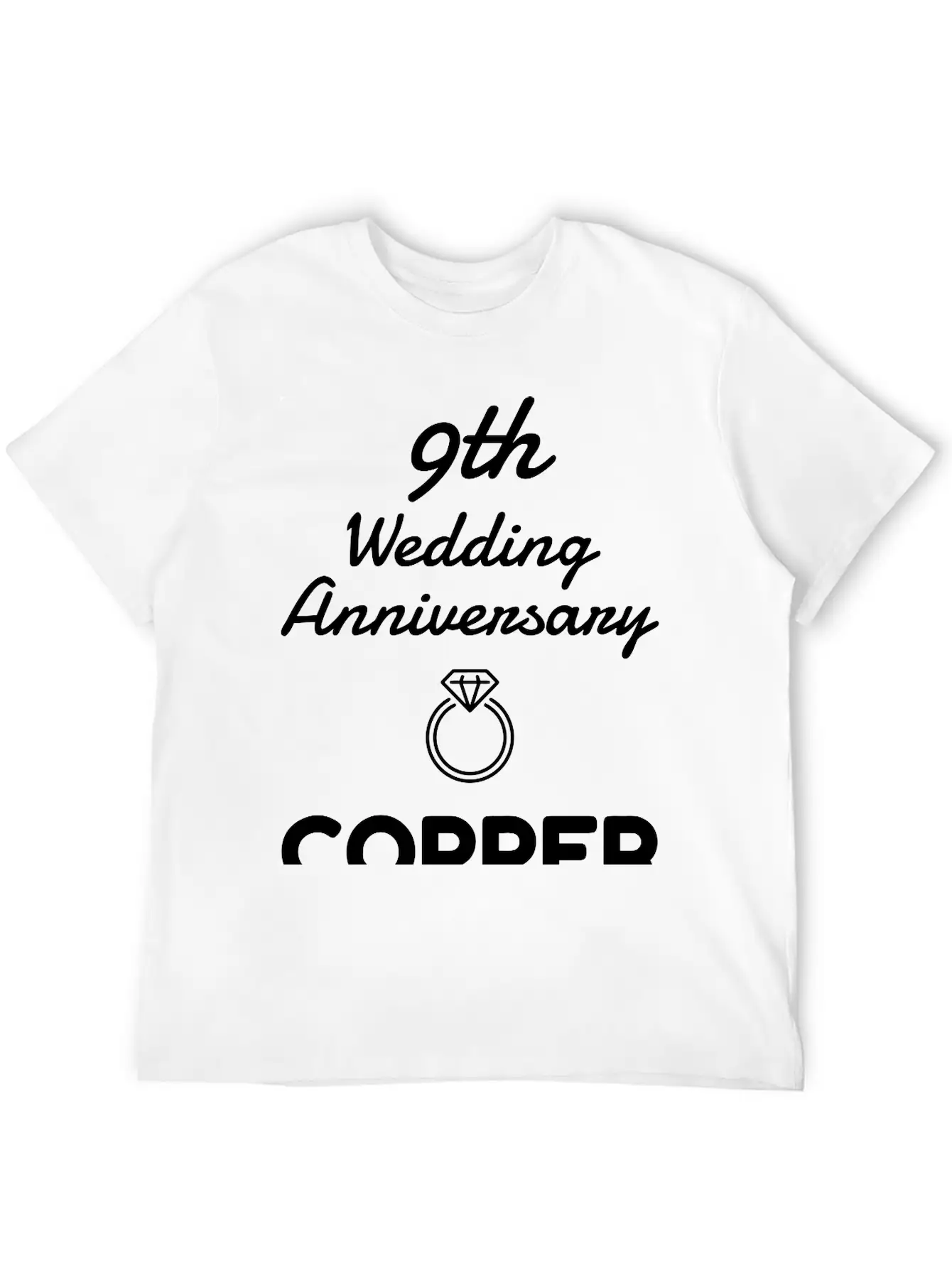 Marriage Mariage Wedding Anniversary 9 Copper Basic Graphic T-Shirt ¨C Daily Comfort In Soft Cotton