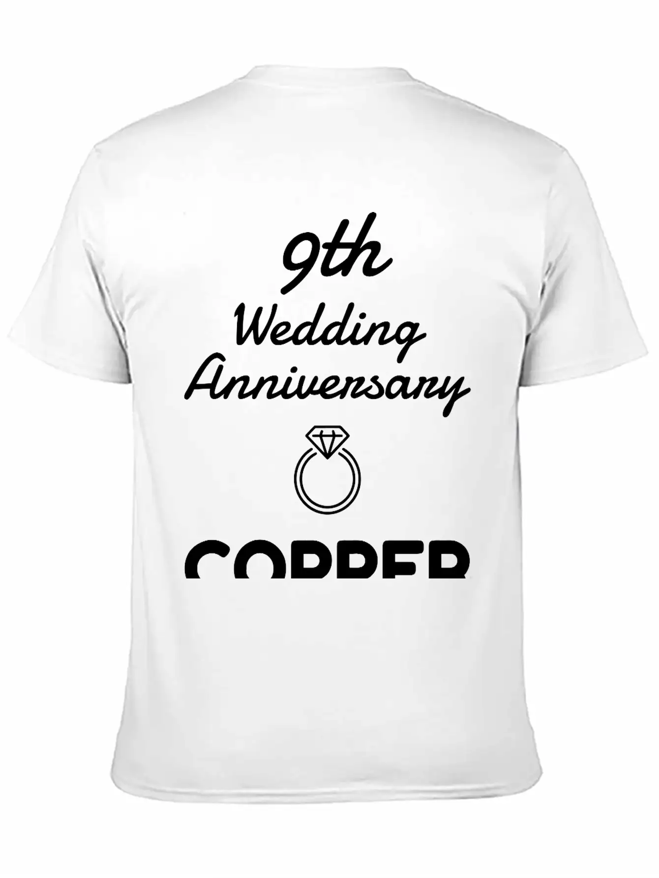 Marriage Mariage Wedding Anniversary 9 Copper Basic Graphic T-Shirt ¨C Daily Comfort In Soft Cotton