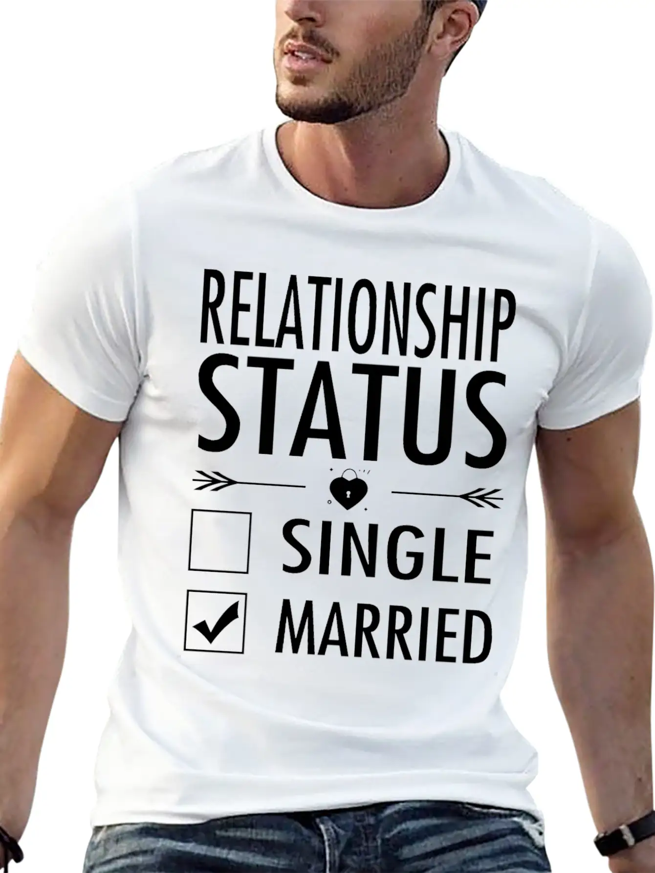 Married Husband Wife Gift Essential Cotton Tee For Daily Outfits ¨C Unisex Style