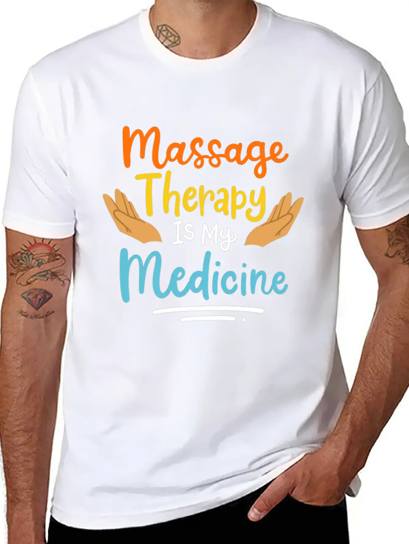 Massage Therapy Basic Graphic T-Shirt ¨C Daily Comfort In Soft Cotton