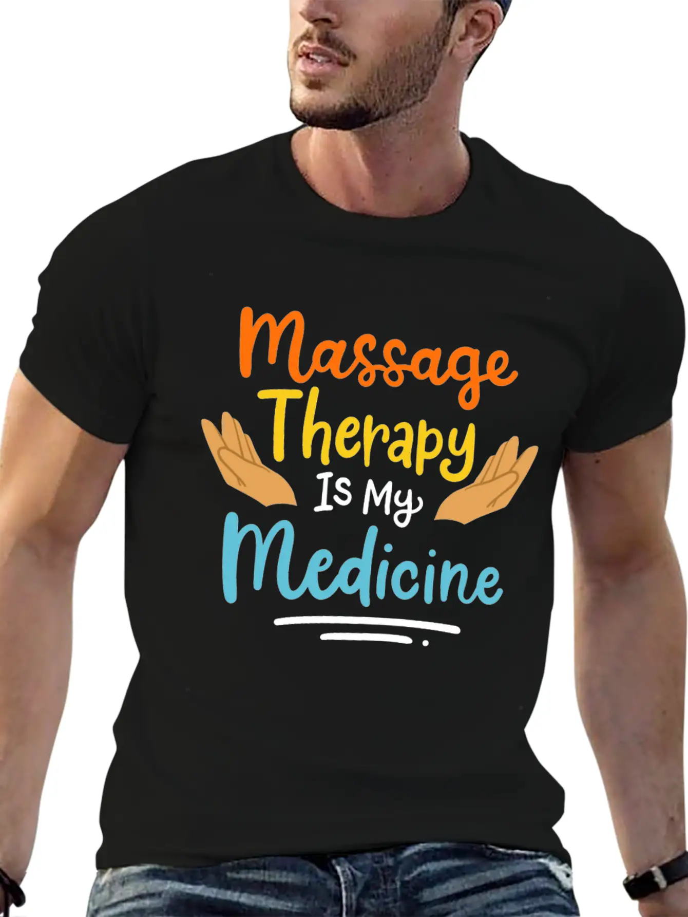 Massage Therapy Basic Graphic T-Shirt ¨C Daily Comfort In Soft Cotton