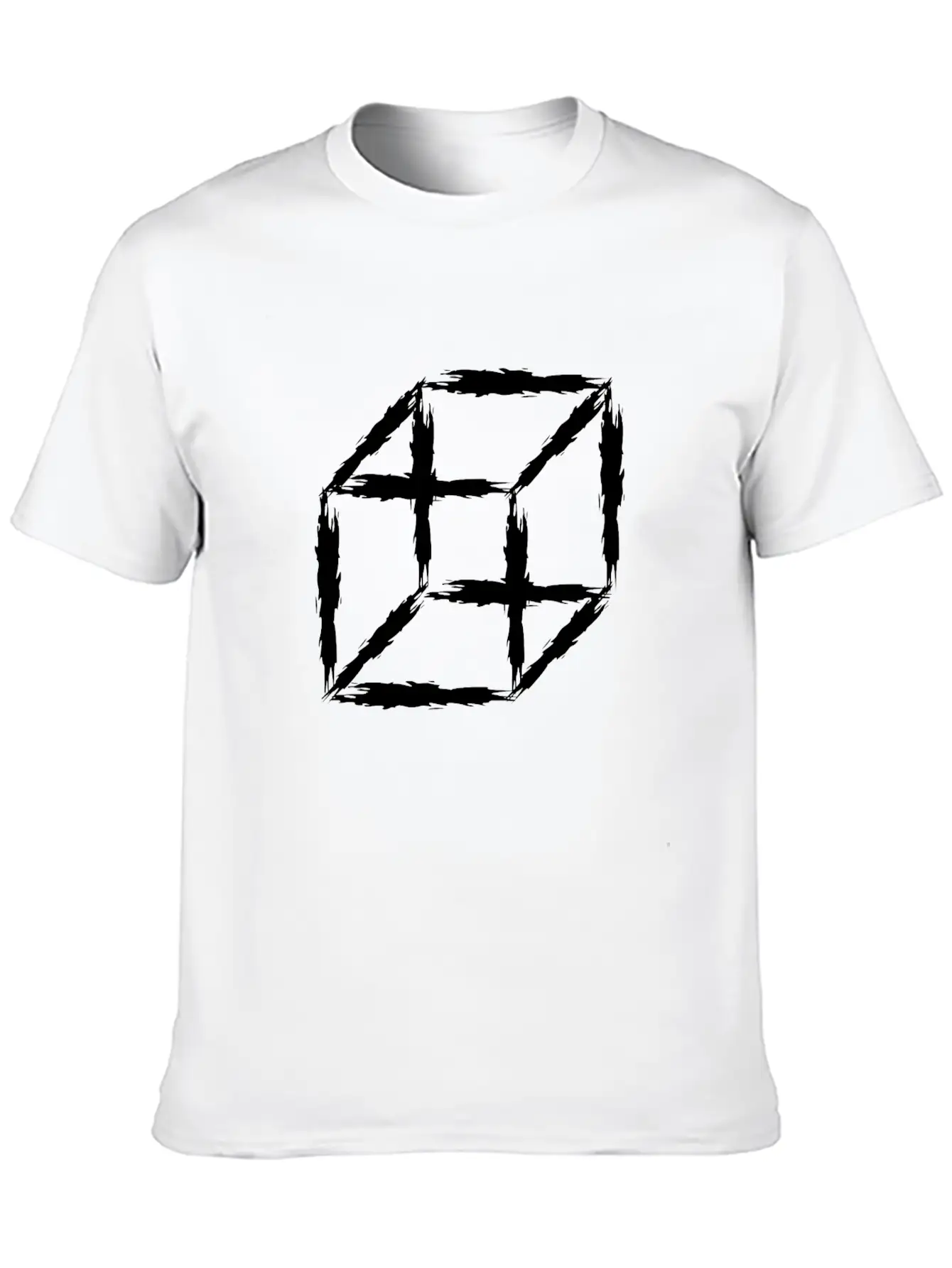 Mathematics Symbol Cubes 3D Basic Graphic T-Shirt ¨C Daily Comfort In Soft Cotton