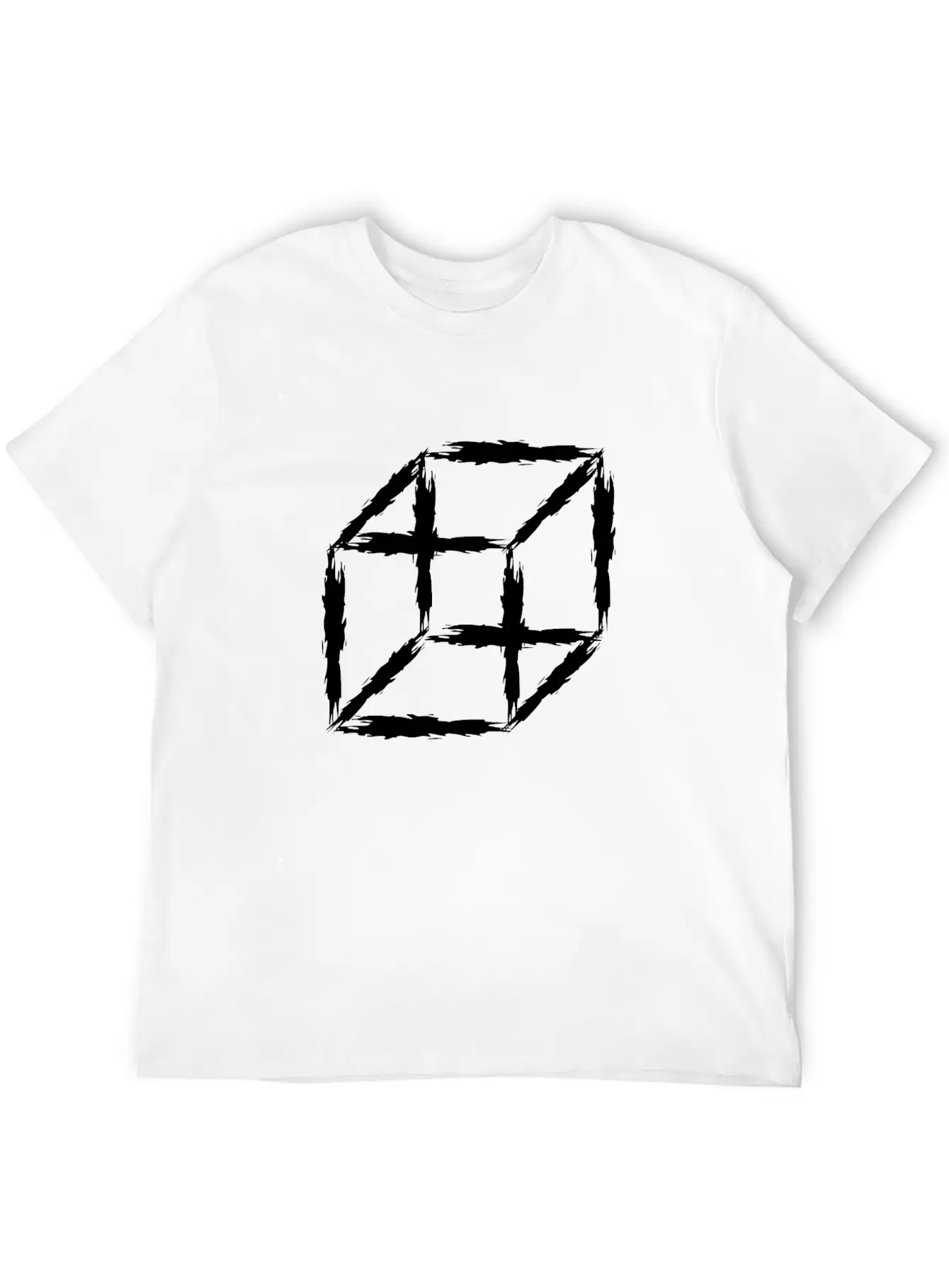Mathematics Symbol Cubes 3D Basic Graphic T-Shirt ¨C Daily Comfort In Soft Cotton