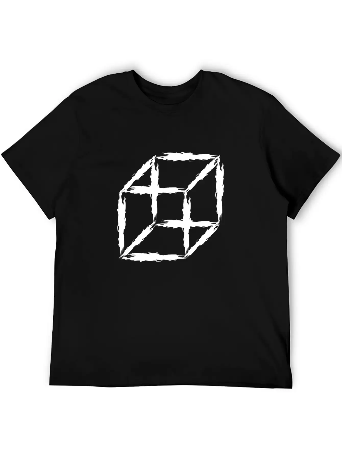 Mathematics Symbol Cubes 3D Basic Graphic T-Shirt ¨C Daily Comfort In Soft Cotton