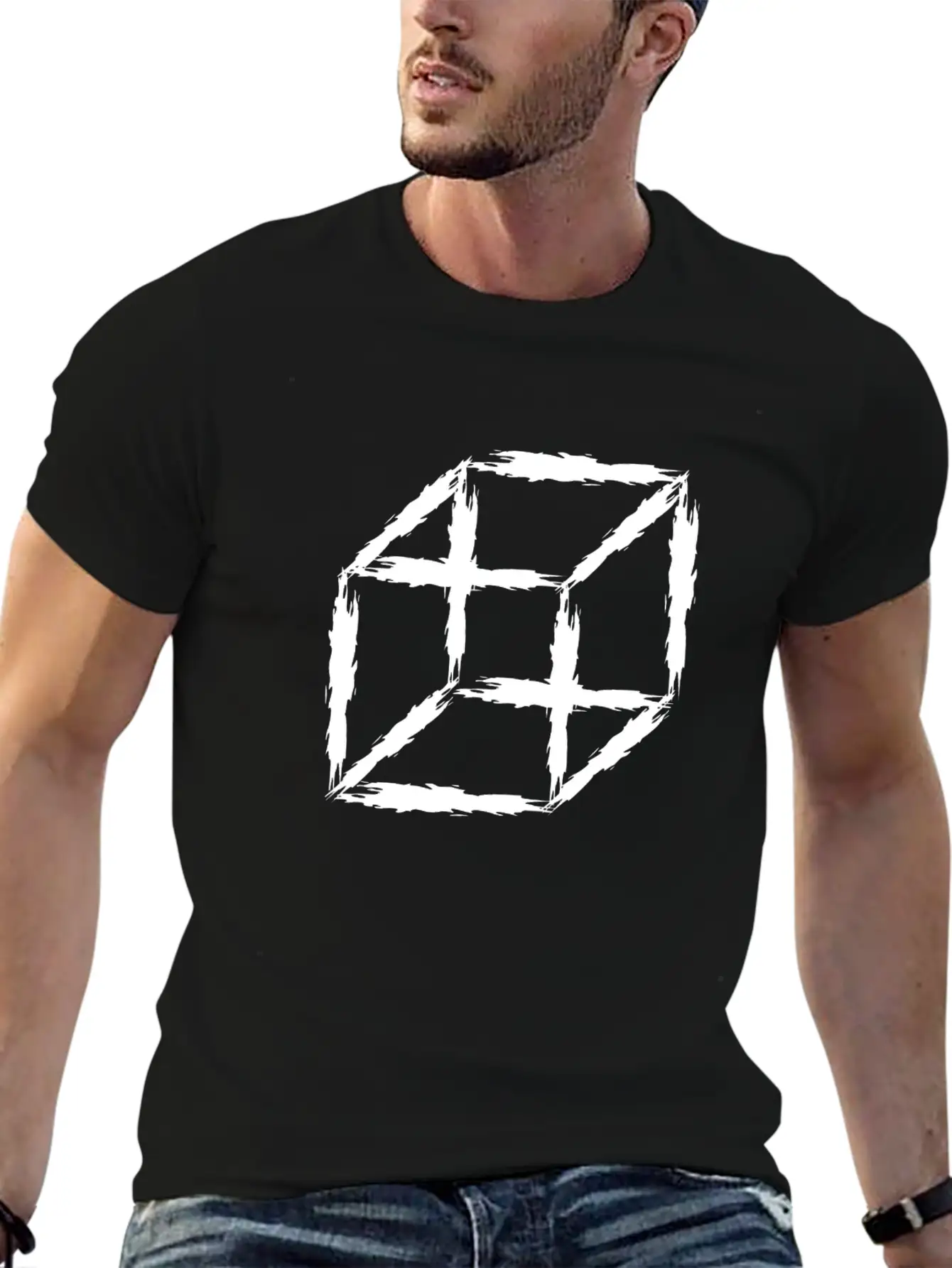 Mathematics Symbol Cubes 3D Basic Graphic T-Shirt ¨C Daily Comfort In Soft Cotton