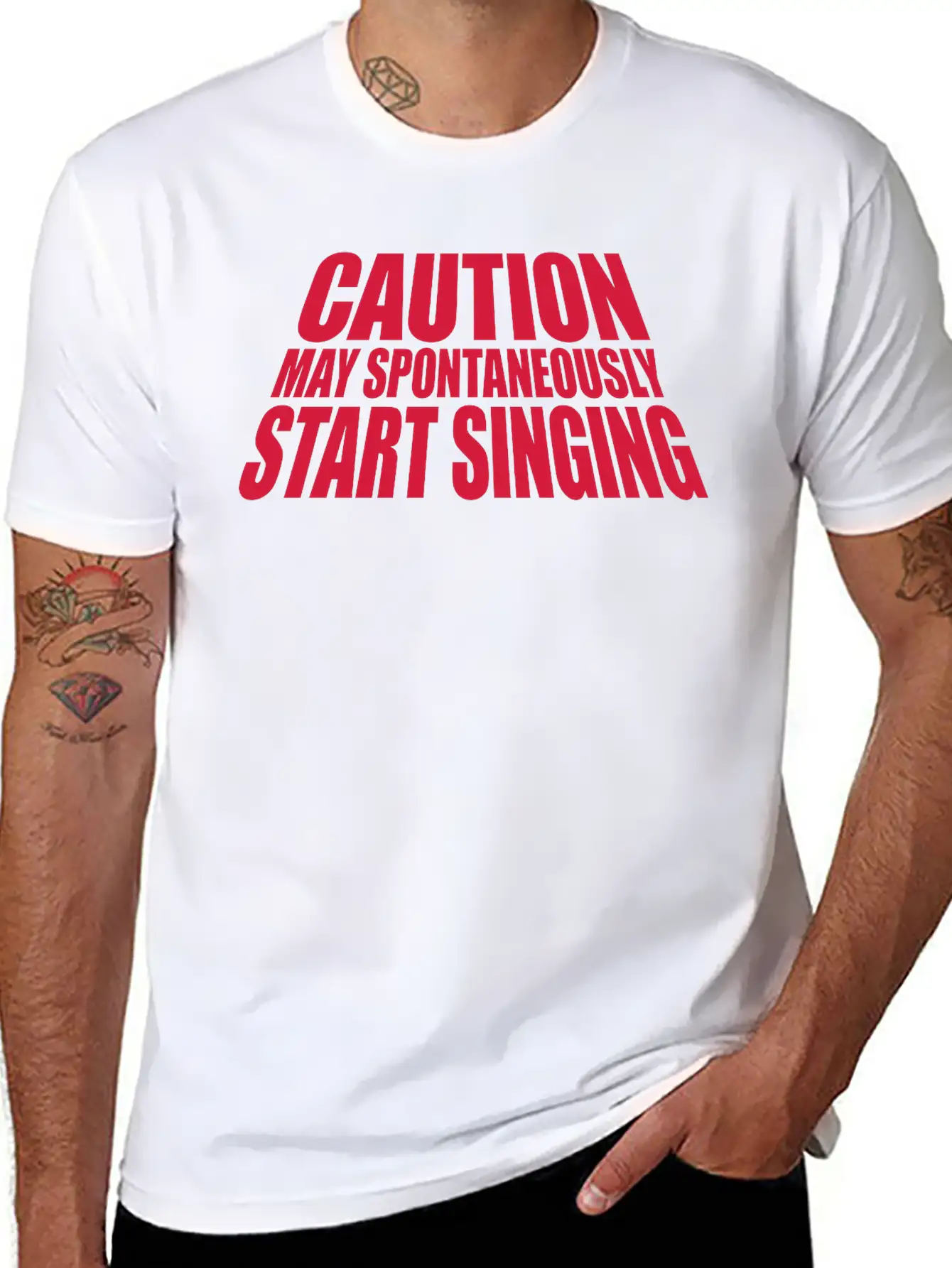 May Spontaneously Start Singing Essential Cotton Tee For Daily Outfits ¨C Unisex Style